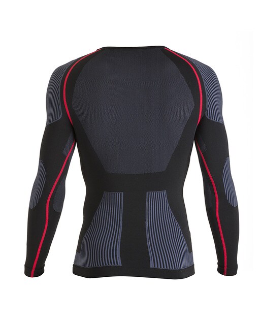 Camisola Interior Térmica de Homem Black Silver Preto-3