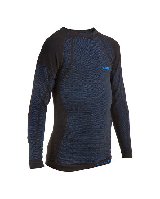 Camisola Interior Térmica de Criança Junior Preto/Azul-2