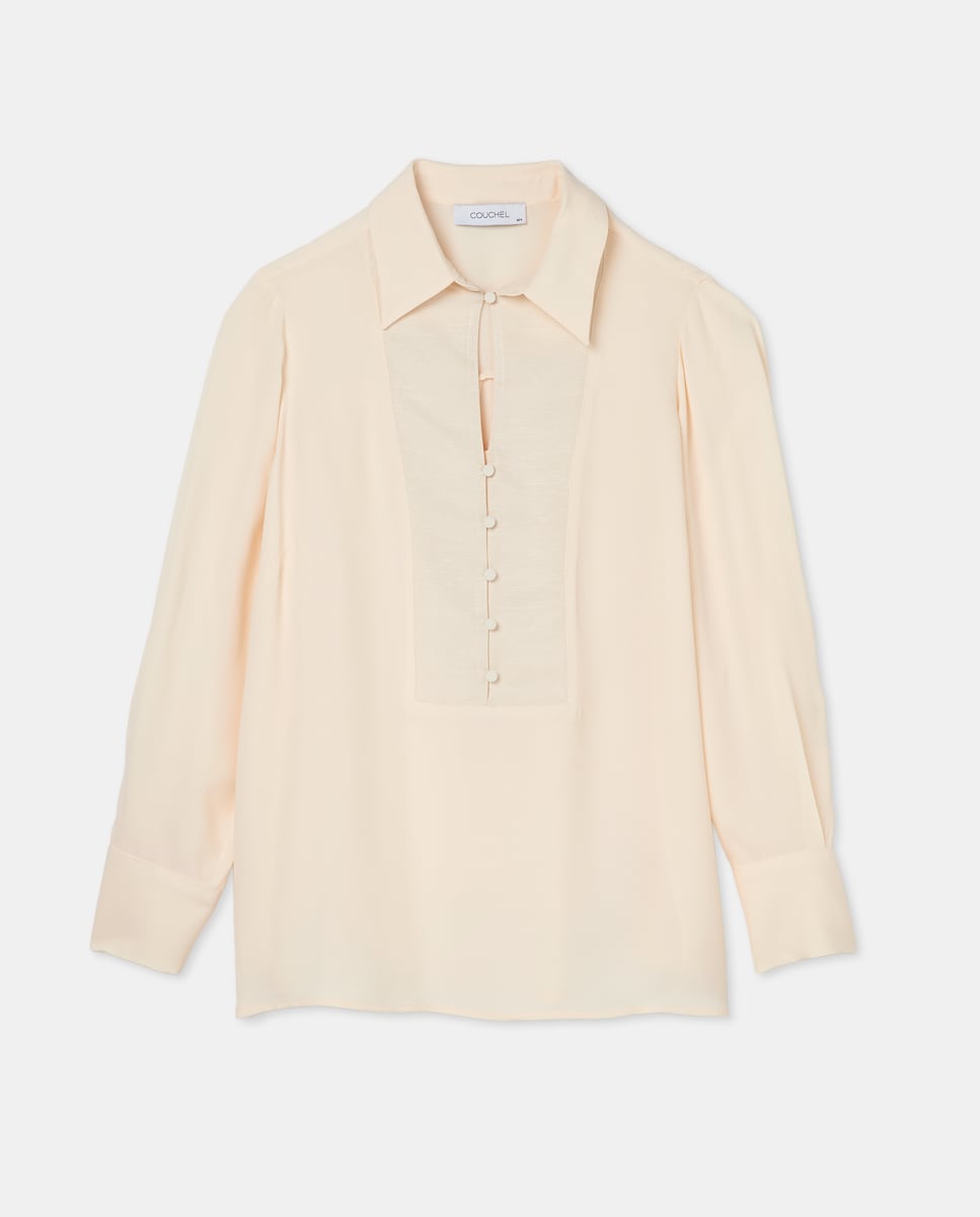 Blusa Lisa de Manga Comprida 120 Cru-4