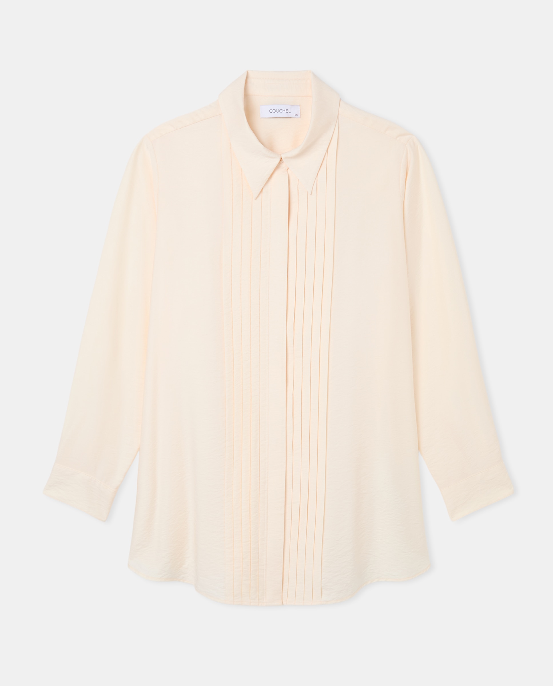 Blusa de Manga 3/4 Lisa Bege-5