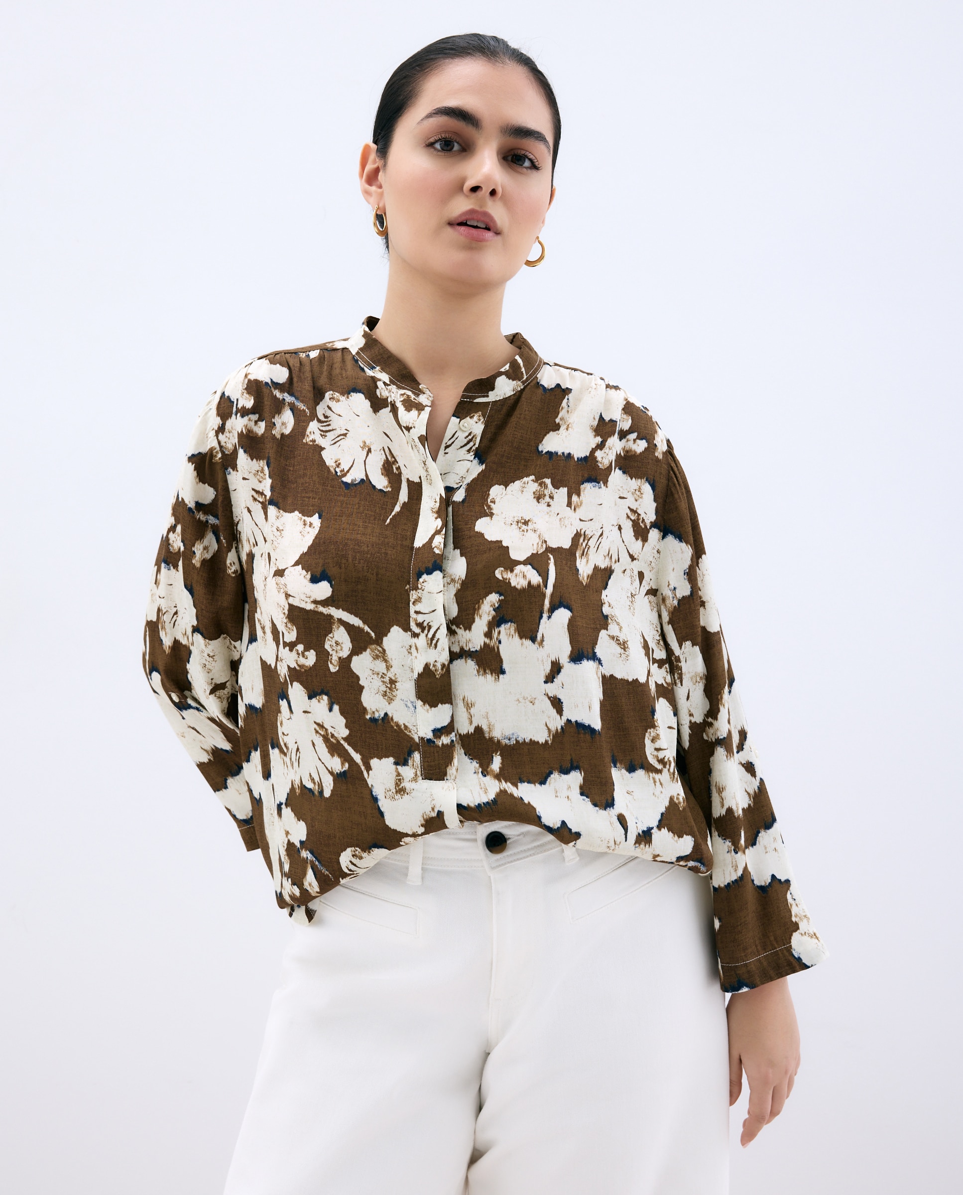 Blusón de mujer con estampado floral - Couchel - Verde Verde-2