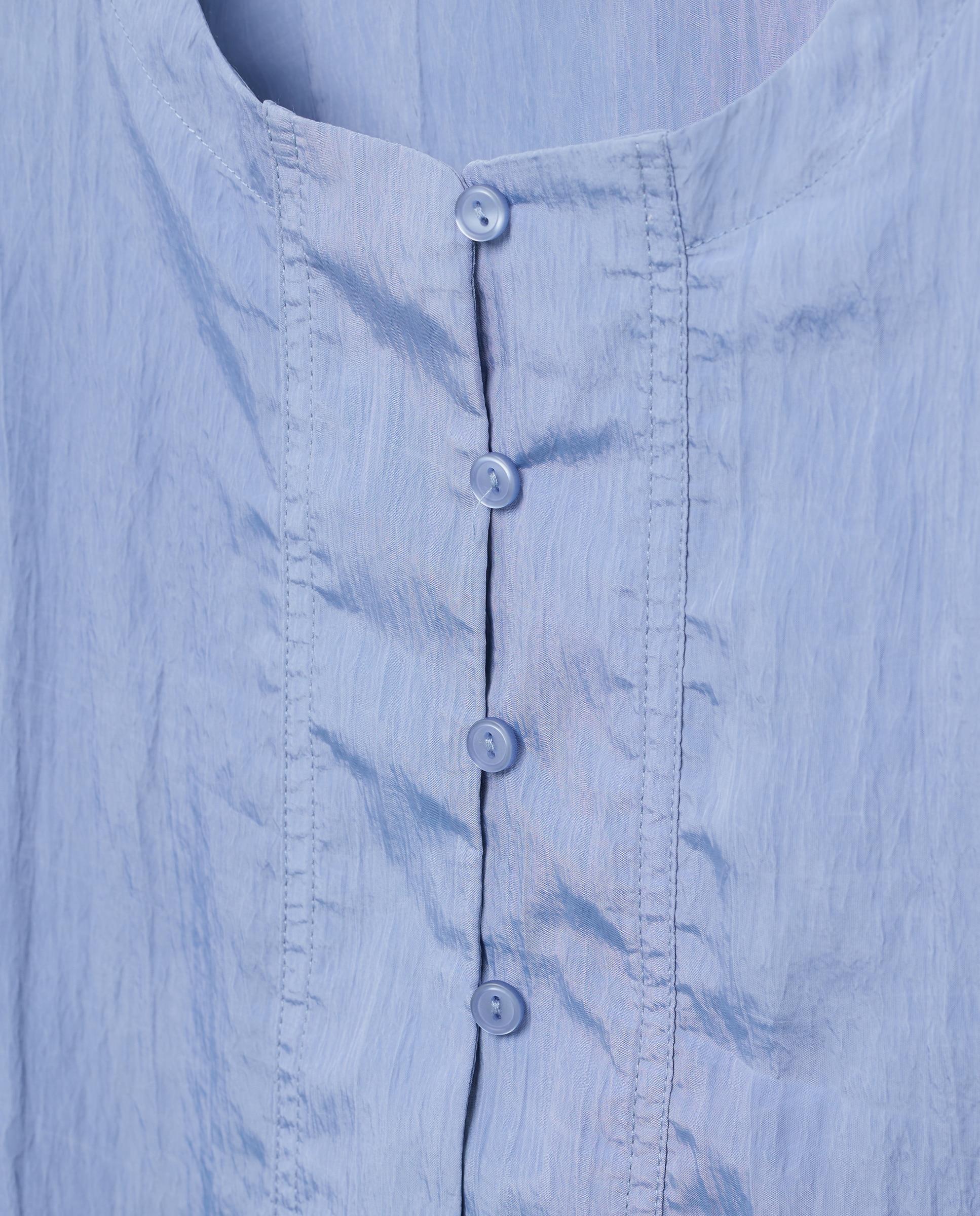 Blusa com Manga Comprida e Peitilho com Textura 410 Azul Claro-5