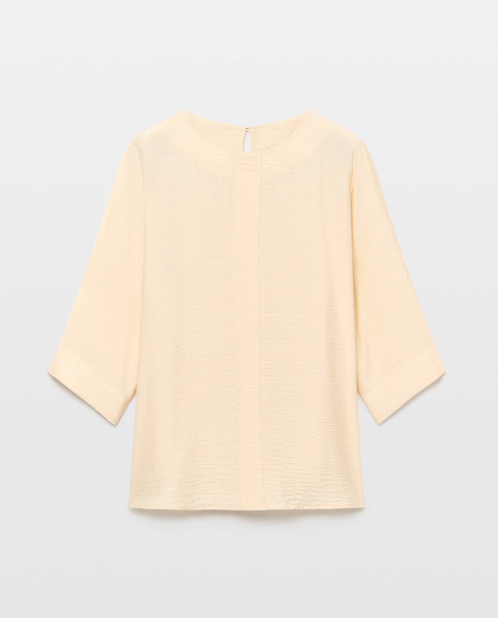 Top Liso com Manga 3/4 120 Cru-5