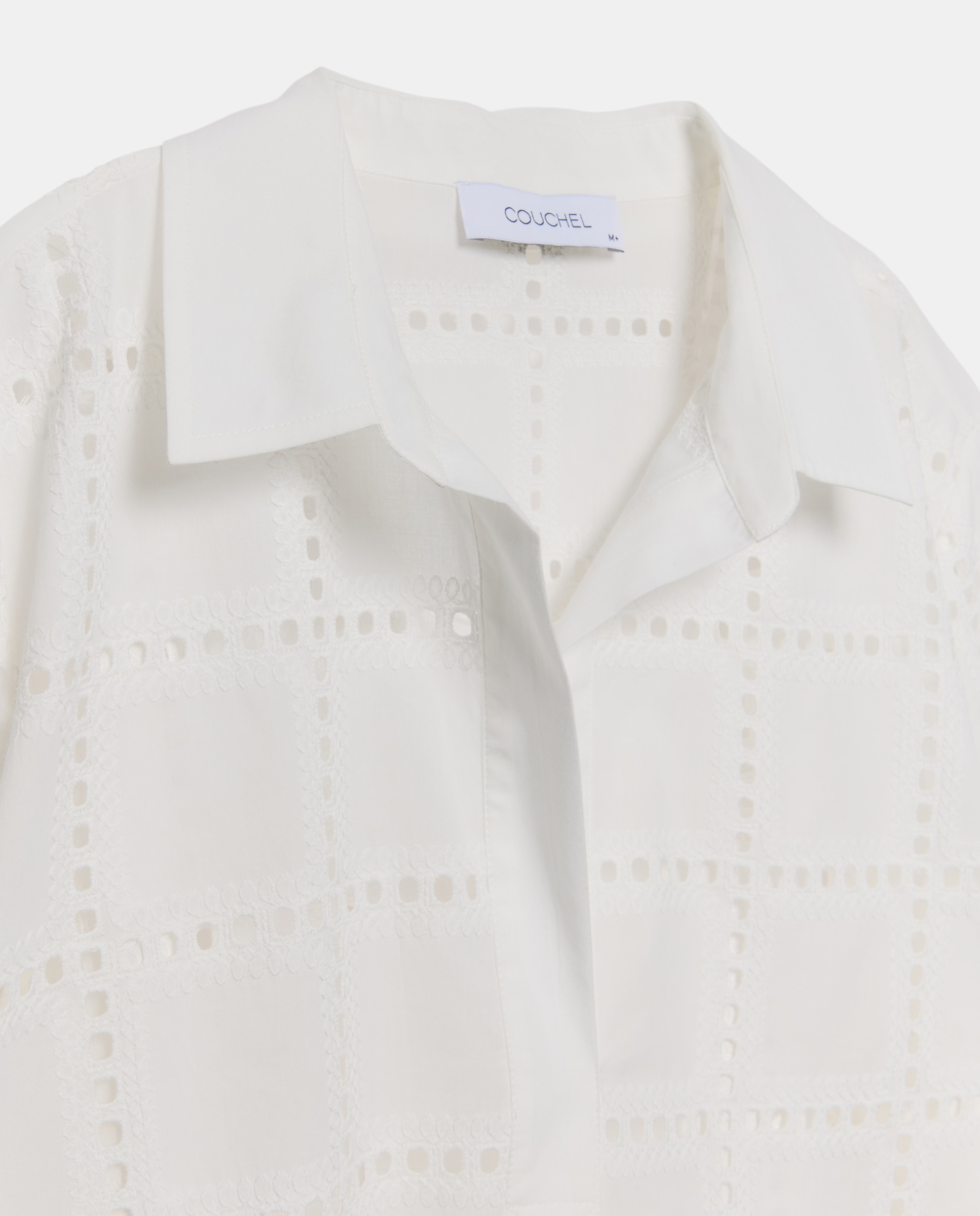 Camisa Tipo Polo com Manga Comprida e Bordados Branco-5