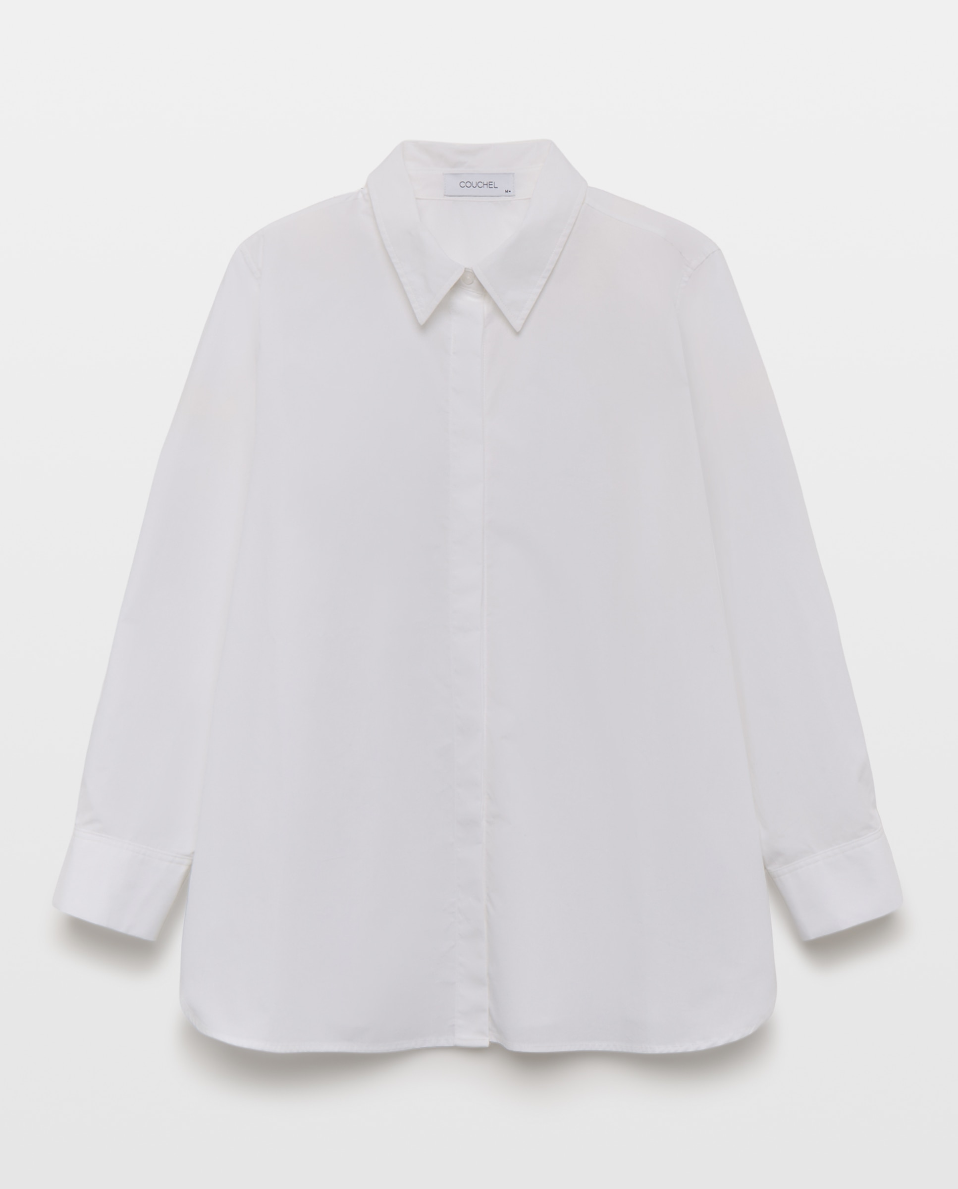 Imagen 4 de Camisa básica de mujer en popelín - Couchel - Blanco Blanco