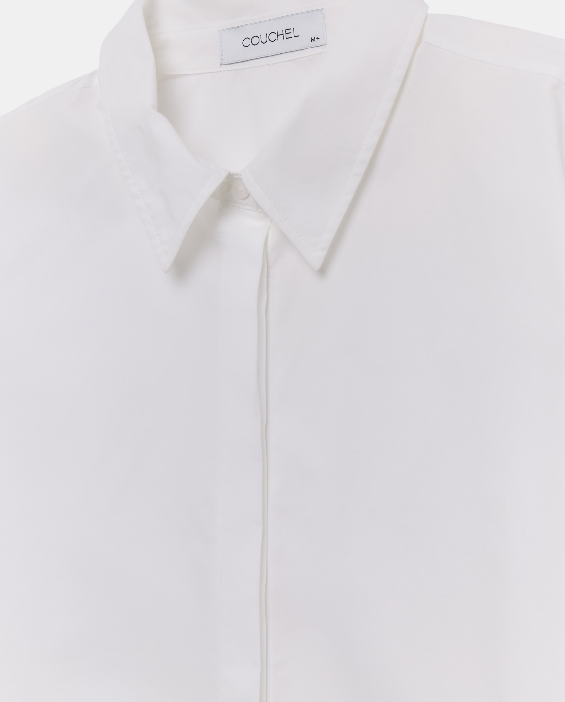 Imagen 5 de Camisa básica de mujer en popelín - Couchel - Blanco Blanco