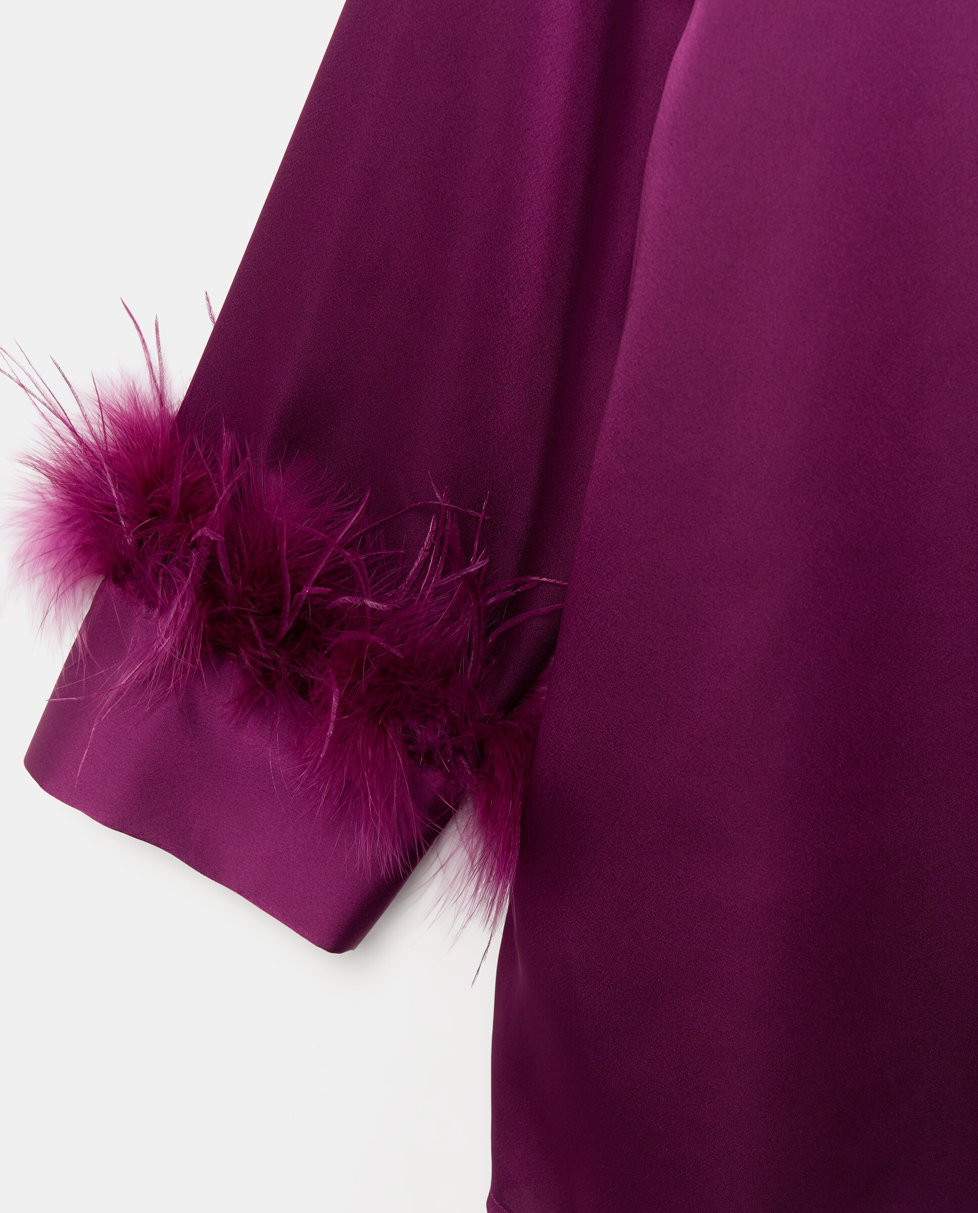 Blusa camisera de mujer con detalle de plumas - Couchel - Buganvilla Buganvilla-5