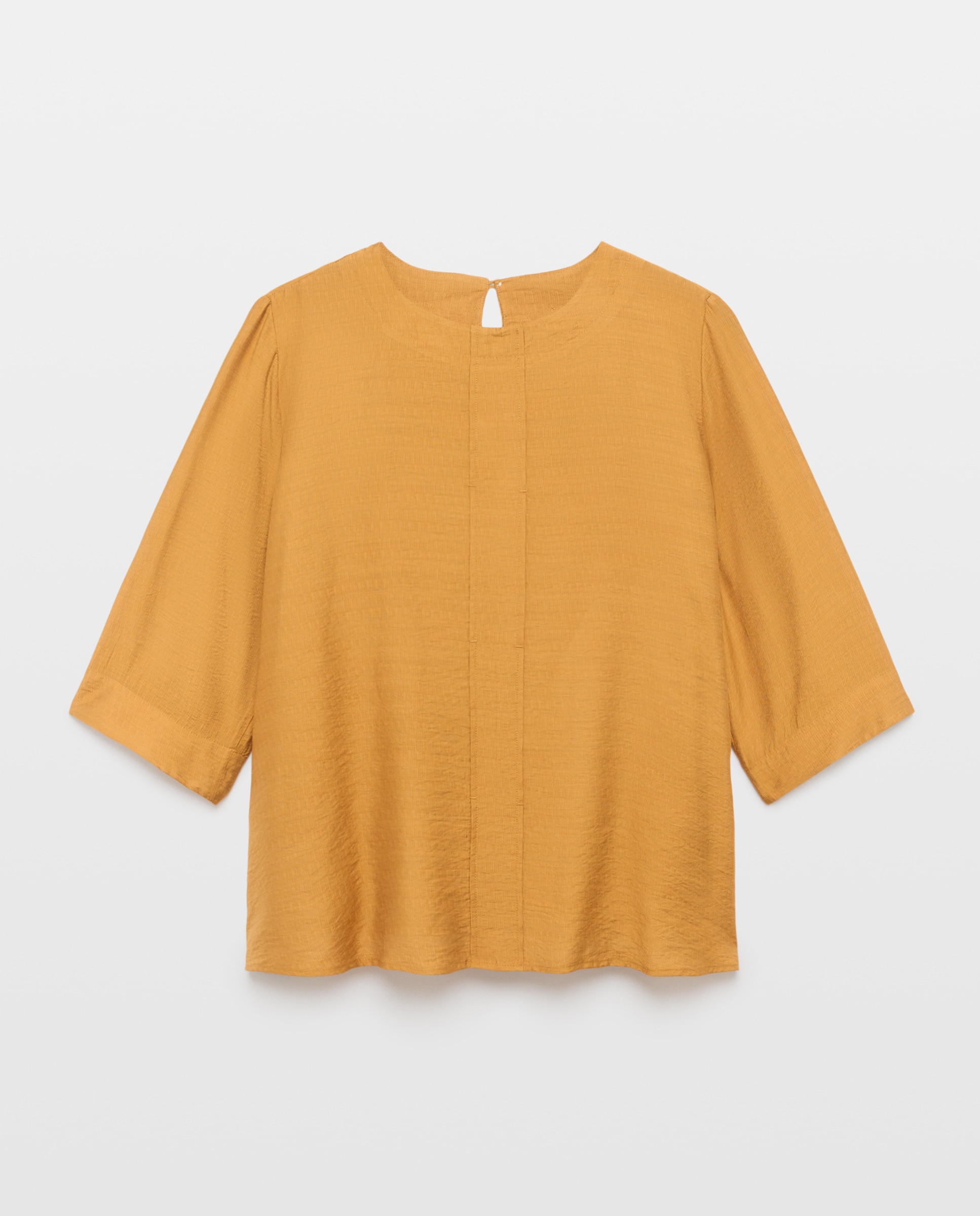 Top Liso com Manga 3/4 370 Ocre-4