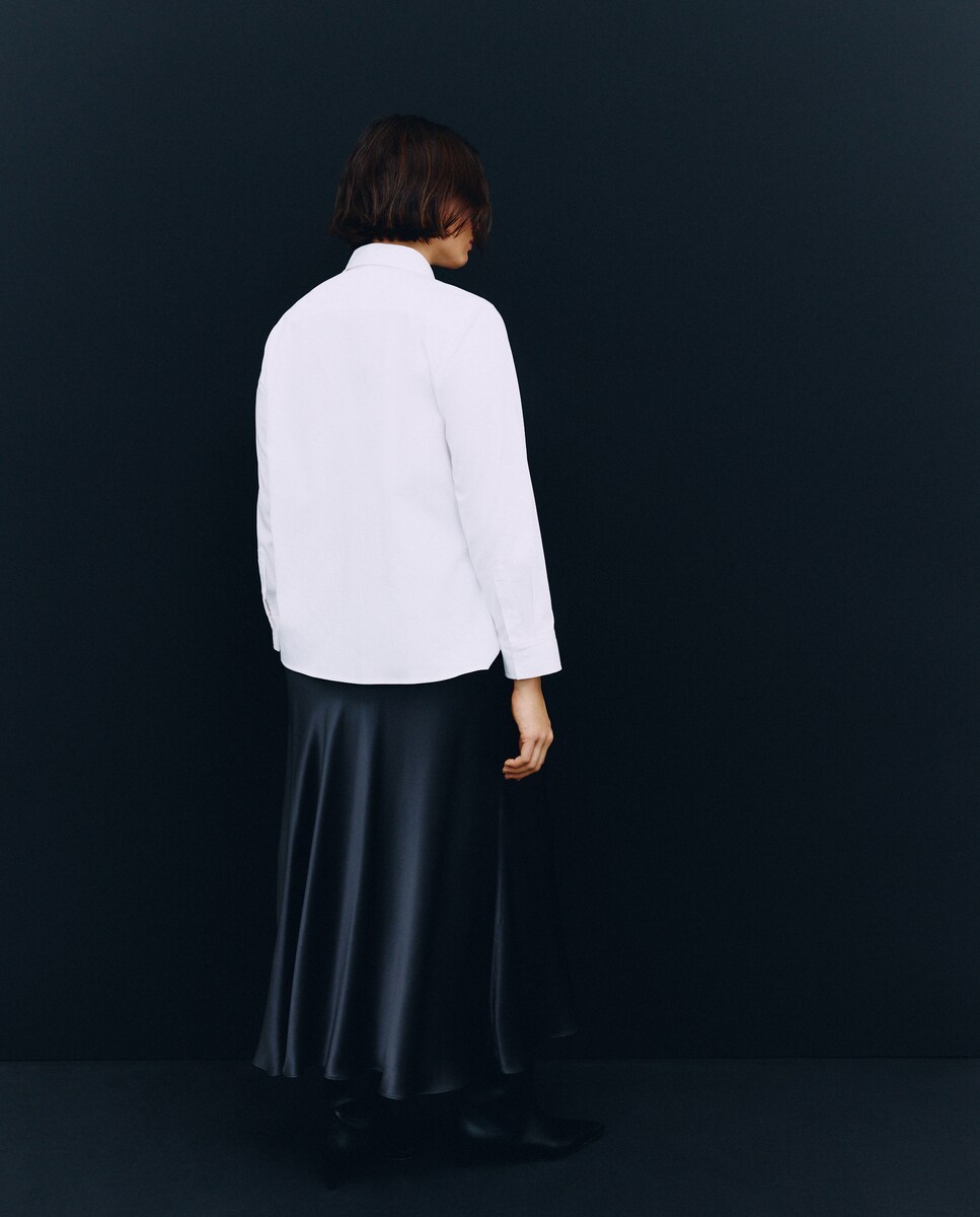 Saia Comprida Acetinada Preto-3