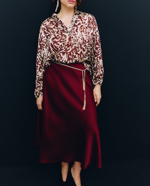 Imagen 0 de Falda larga satinada