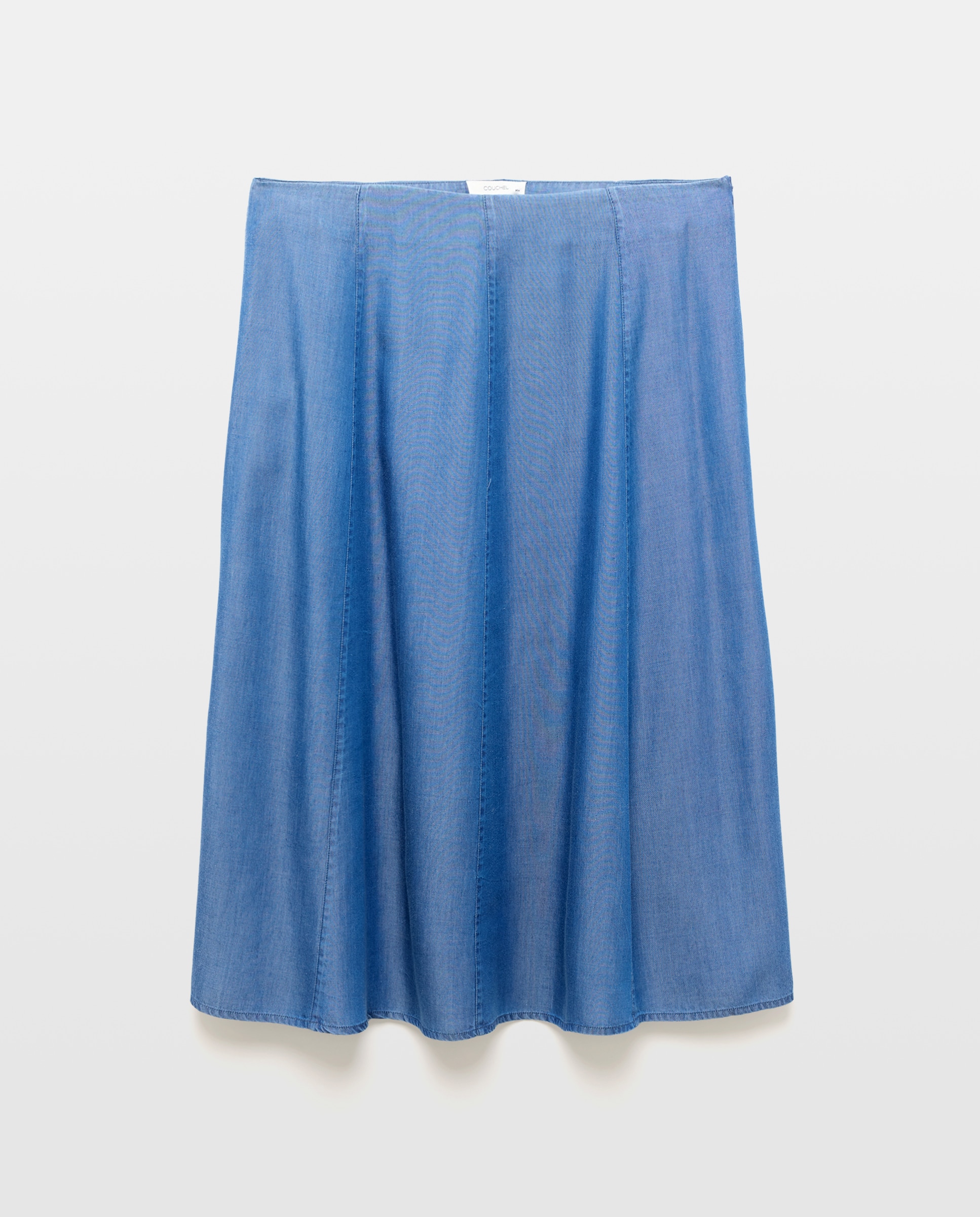 Saia Midi Fluida de Lyocell 400 Azul-4