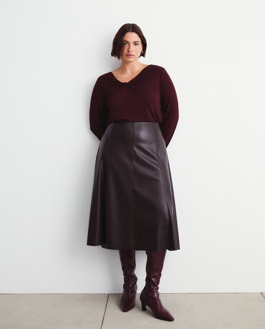 Imagen 0 de Camiseta manga larga con detalle nudo de mujer