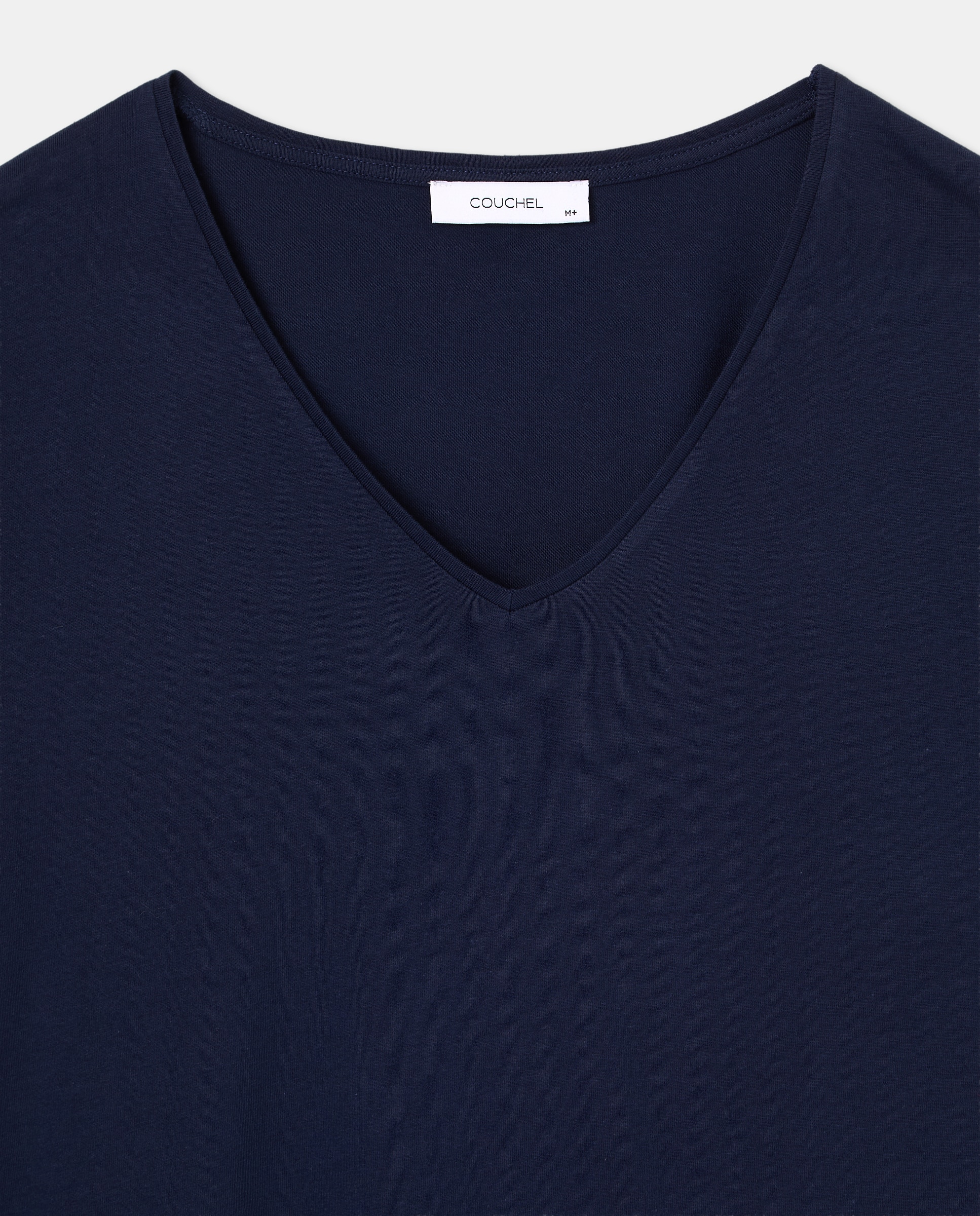 Camiseta lisa de manga corta mujer - Couchel - Azul marino Azul marino-5