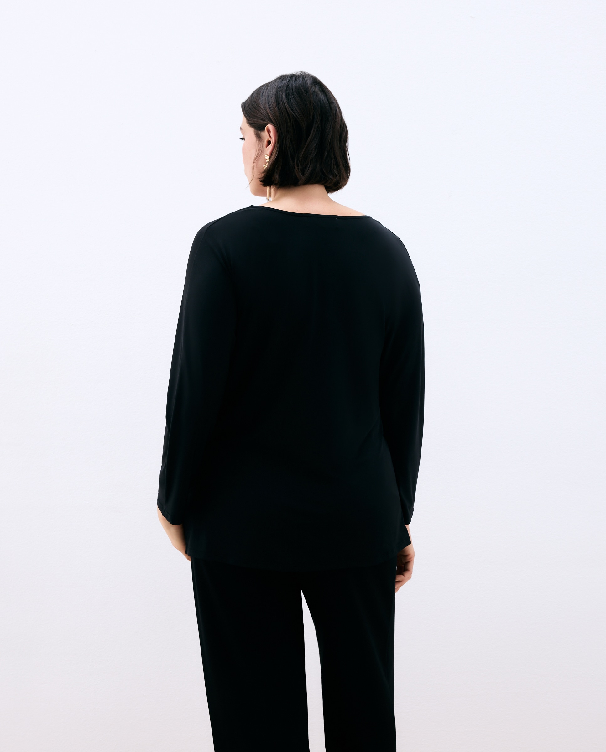 T-shirt estampada de mulher Preto-3