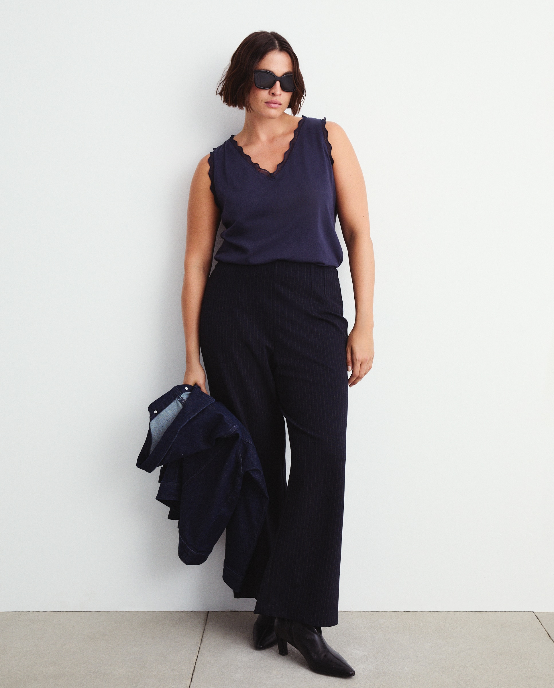 T-shirt Rendilhada Azul-marinho-2