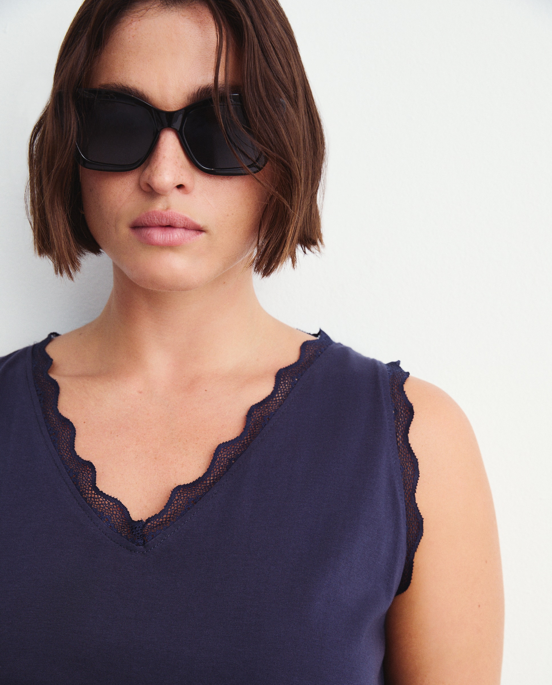 T-shirt Rendilhada Azul-marinho-3