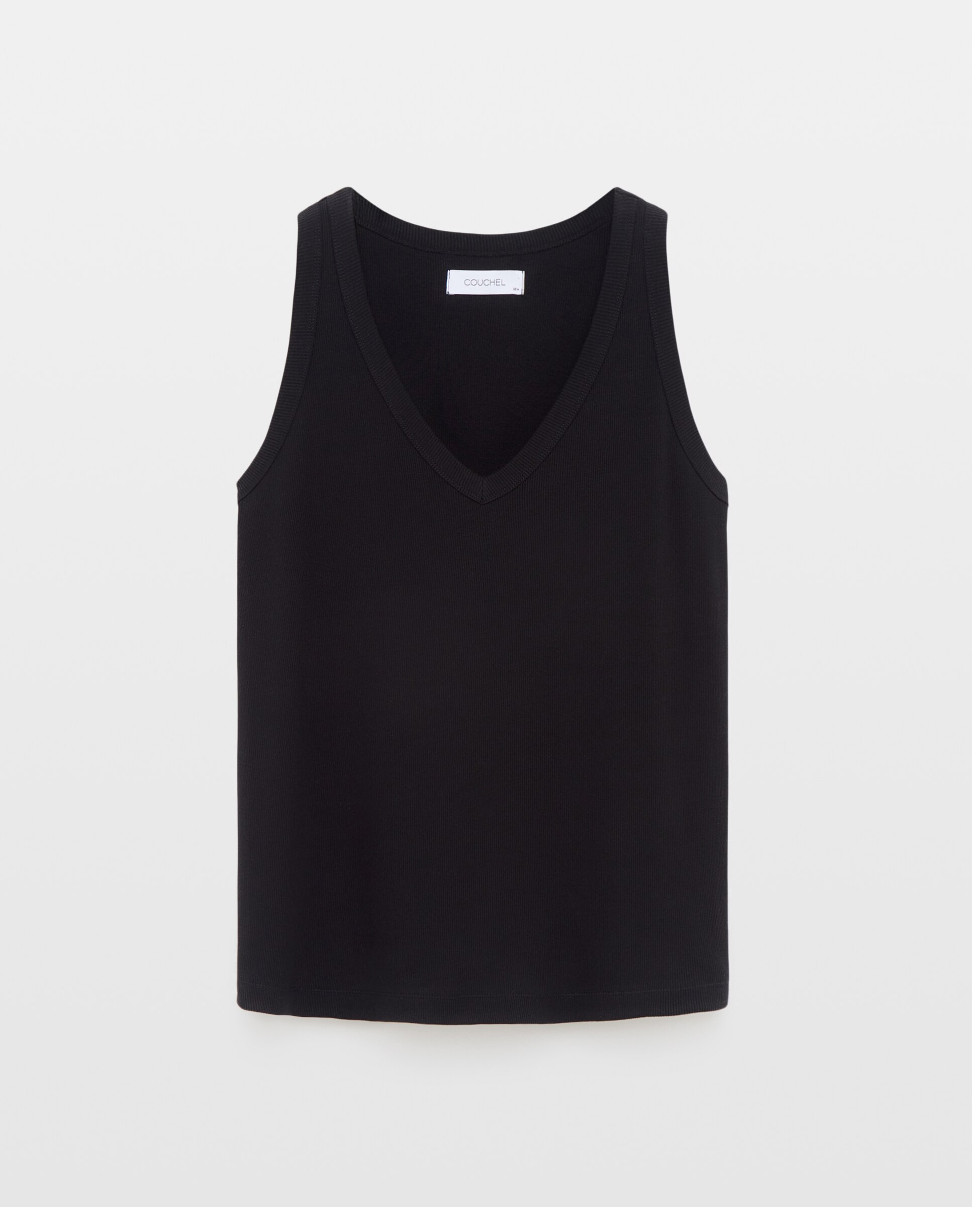 Couchel - Camiseta sin mangas de mujer con cuello pico.