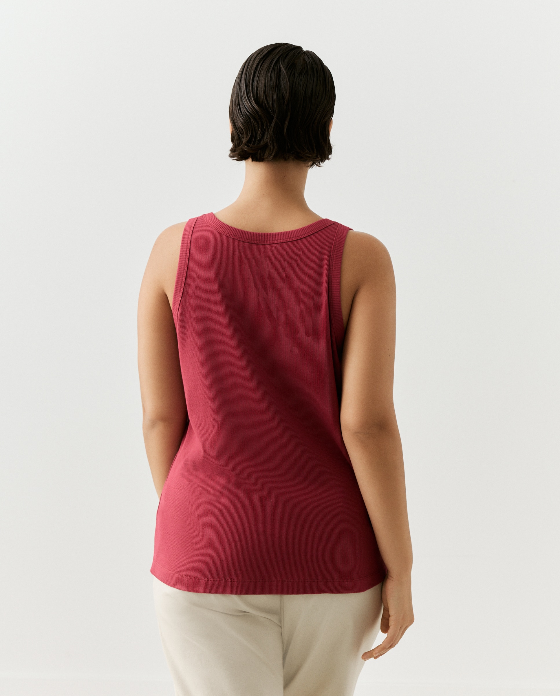 Camiseta sin mangas de mujer con cuello pico - Couchel - 200 Rosa 200 Rosa-3