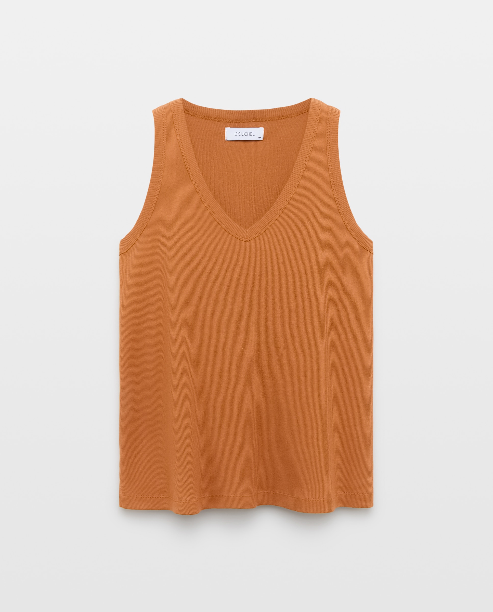 Imagem 0 de T-shirt sem Mangas com Decote em Bico