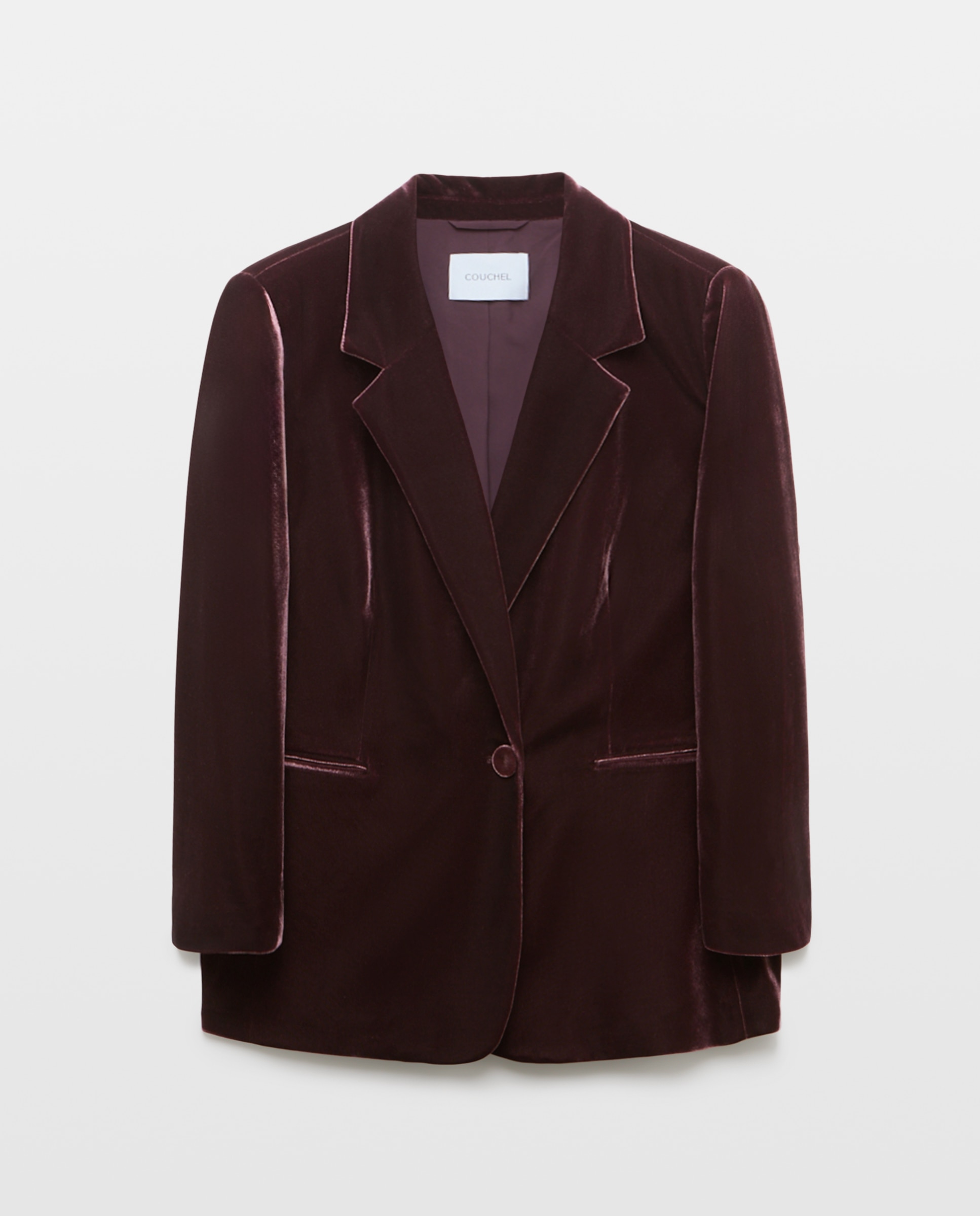 Blazer de mujer de terciopelo - Couchel - Burdeos Burdeos-4