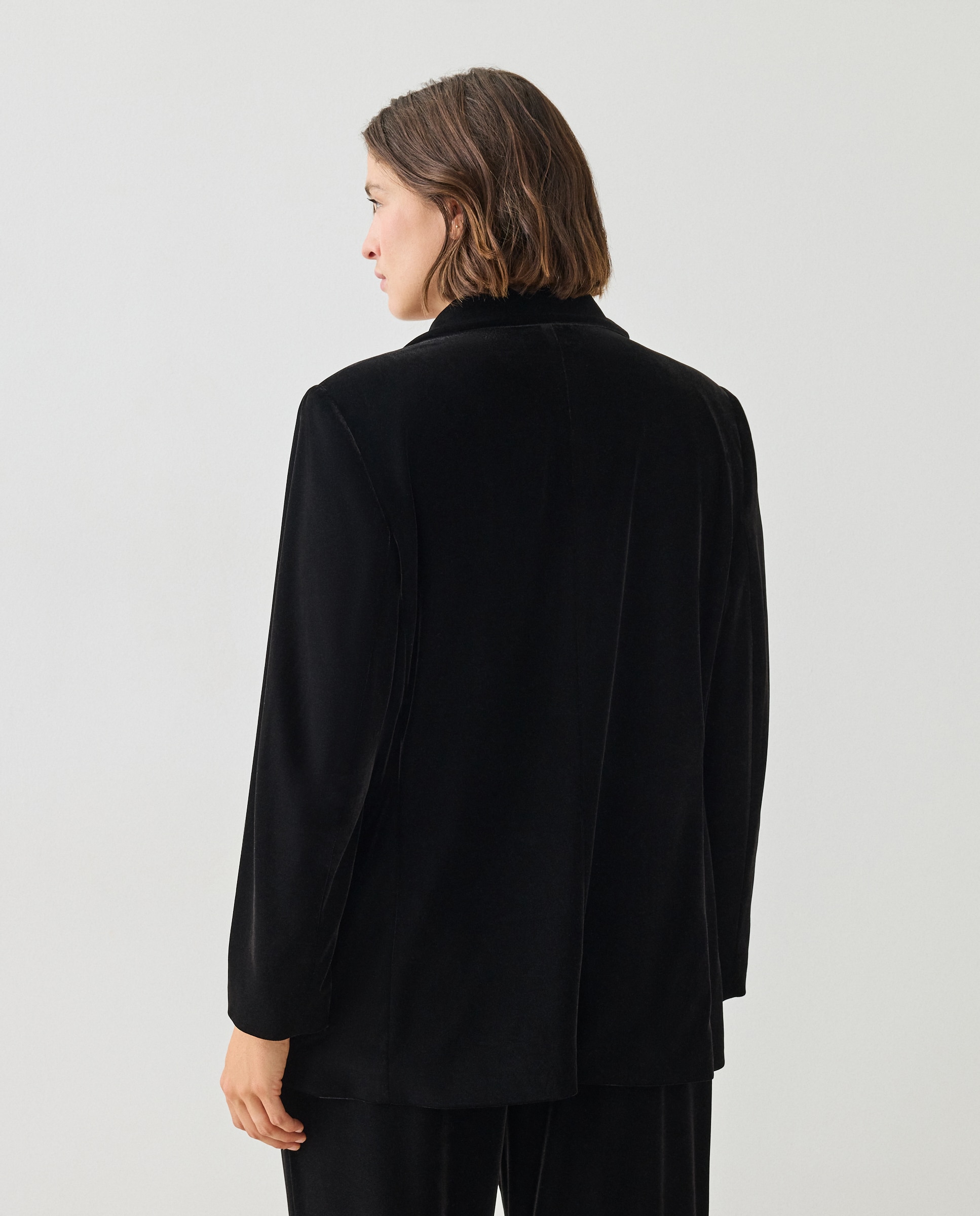 Blazer de mujer de terciopelo - Couchel - Negro Negro-3