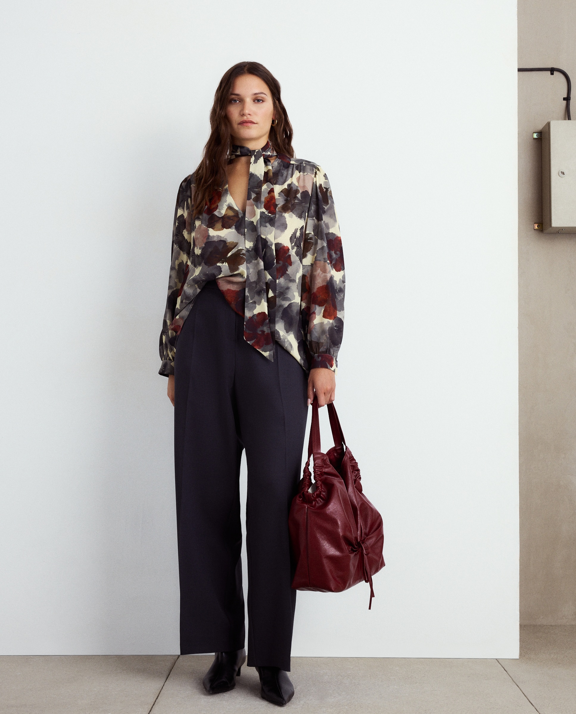 Calças Formais Largas 830 Antracite-1