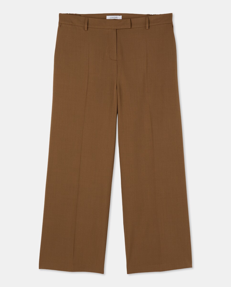 Calças Formais Largas 730 Camel-4