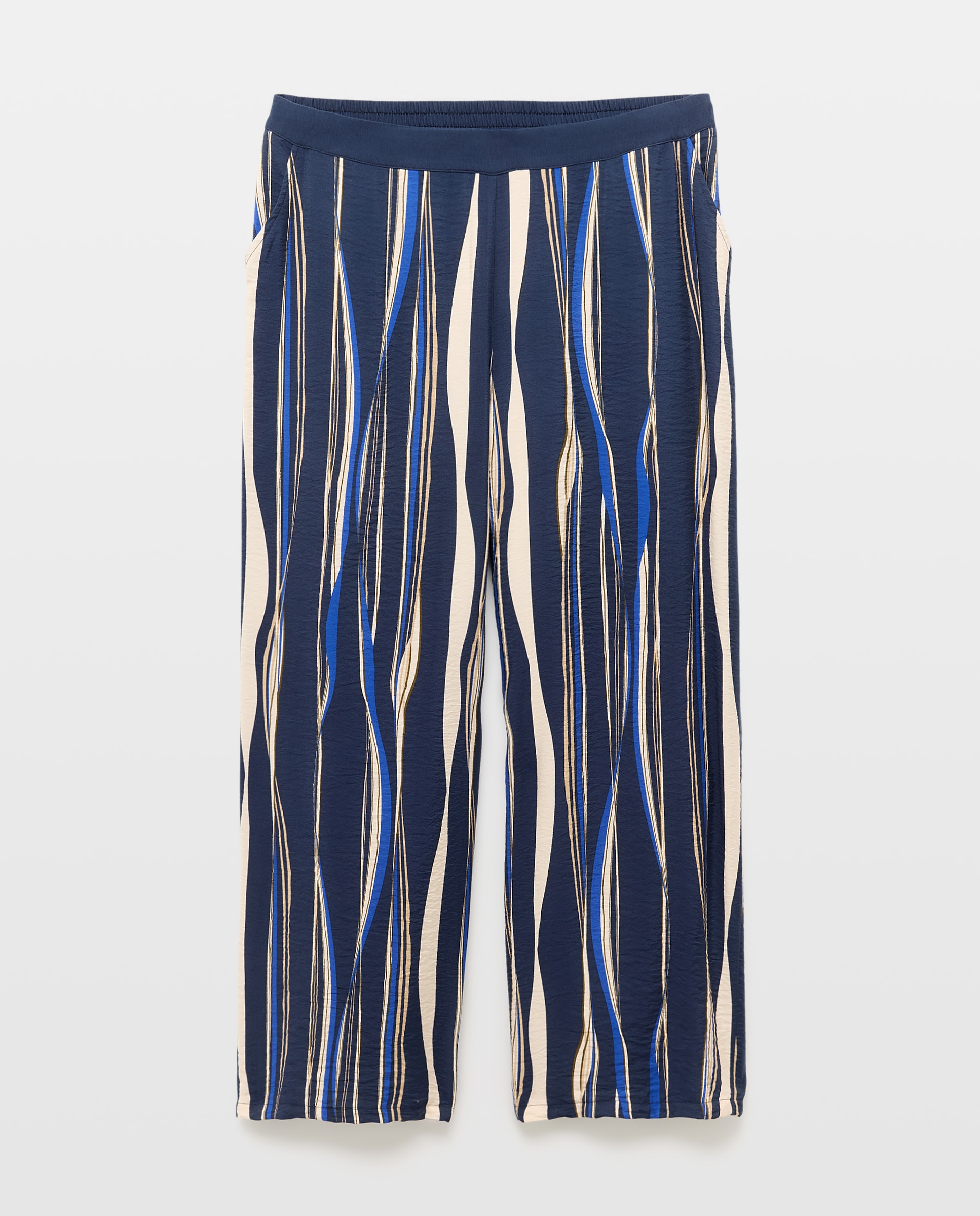 Pantalón fluído estampado de mujer - Couchel - Azul Azul-5