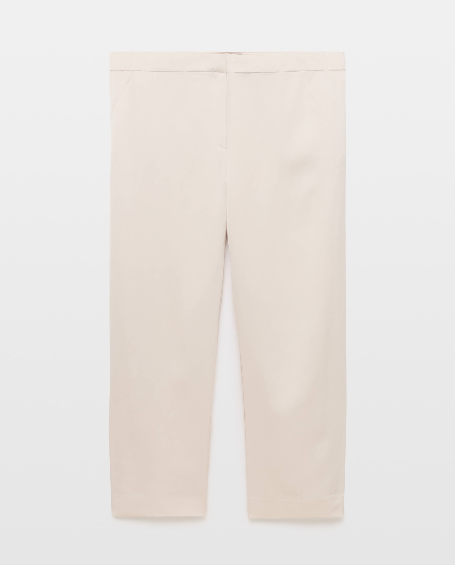 Pantalón de traje satinado - Couchel - 130 Marfil 130 Marfil-4