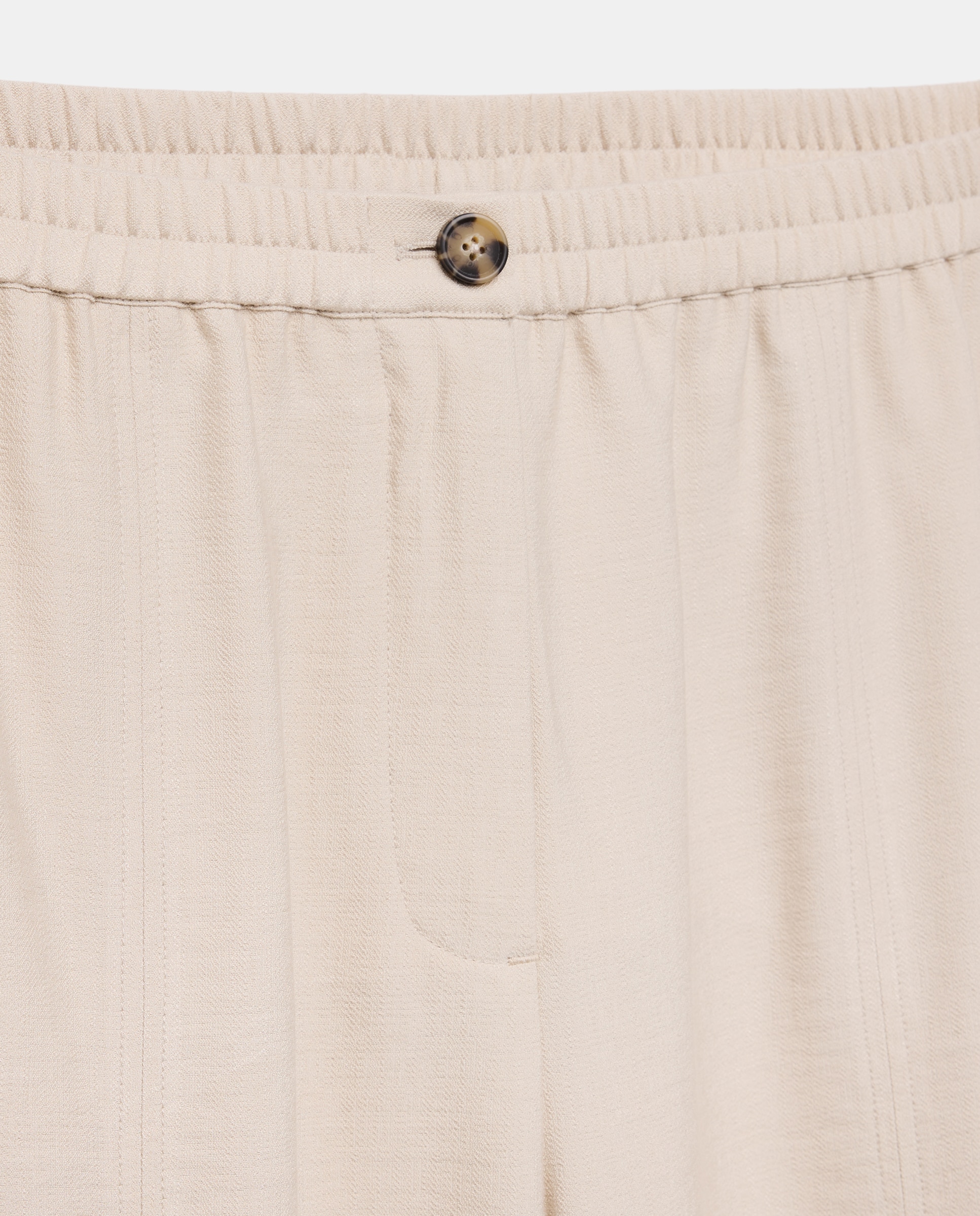 Pantalón fluído liso de mujer - Couchel - Tostado Tostado-5