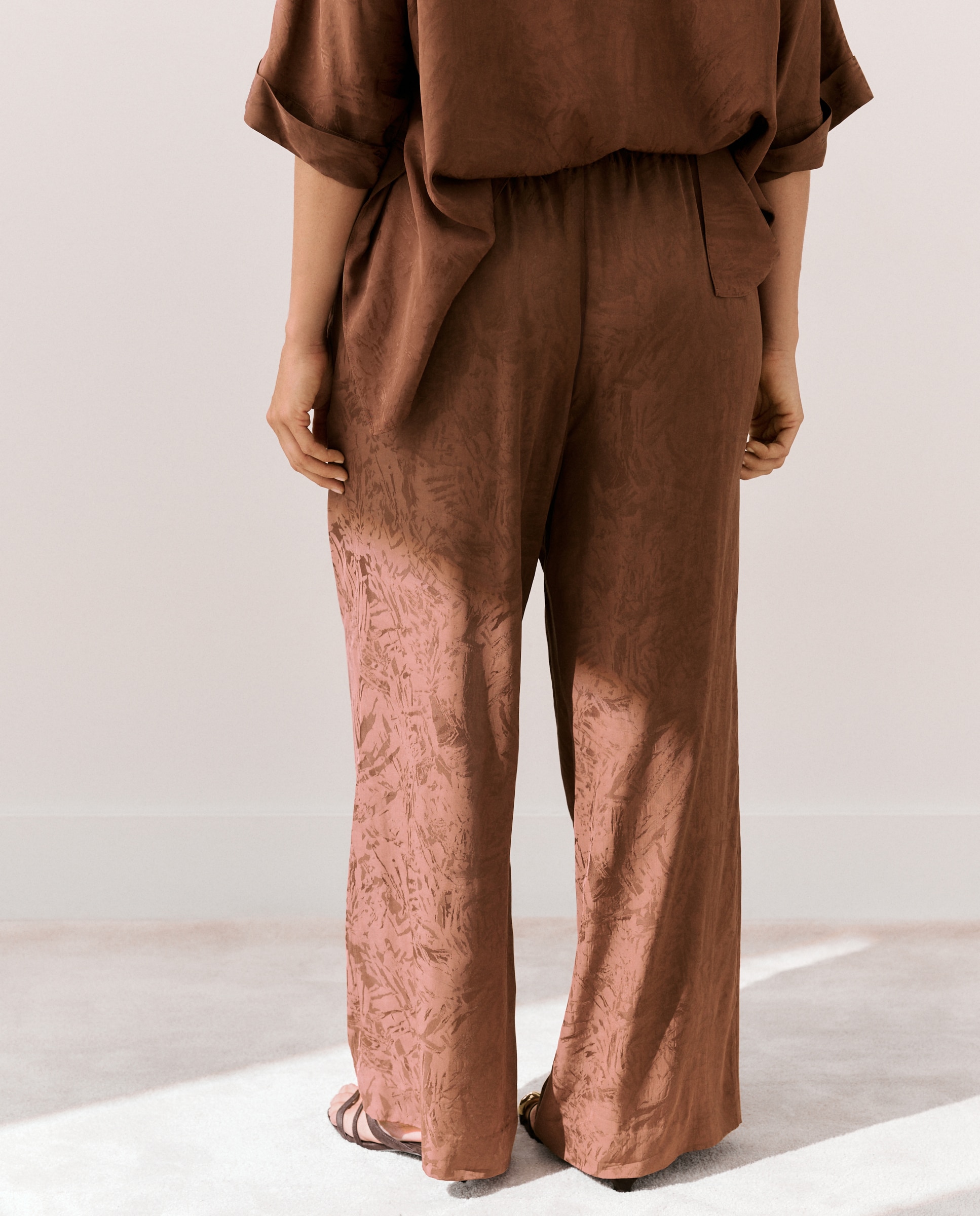 Imagen 3 de Pantalón de mujer Jacquard total look - Couchel - 770 Terracota 770 Terracota