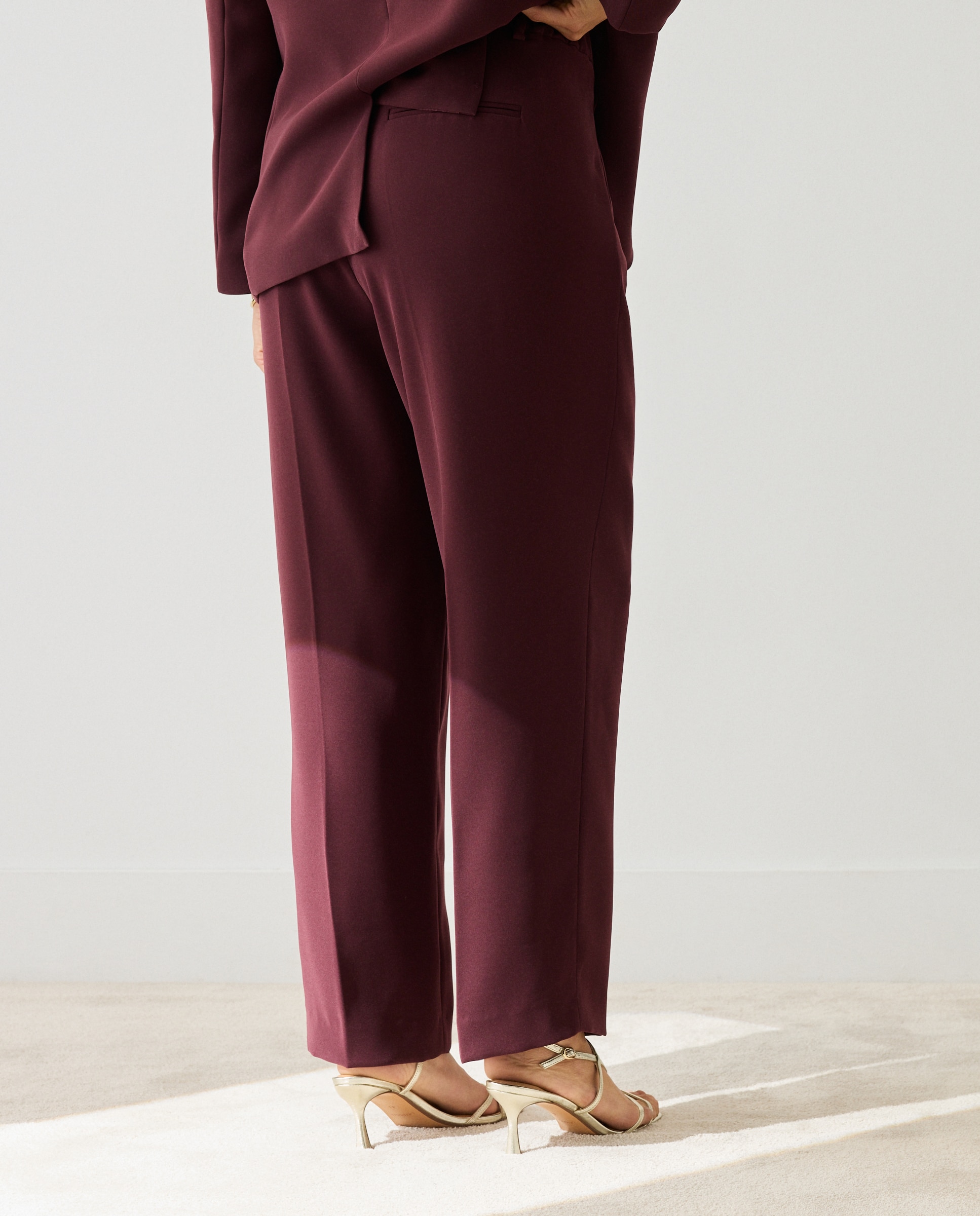 Pantalón mujer semipitillo - Couchel - Burdeos Burdeos-3