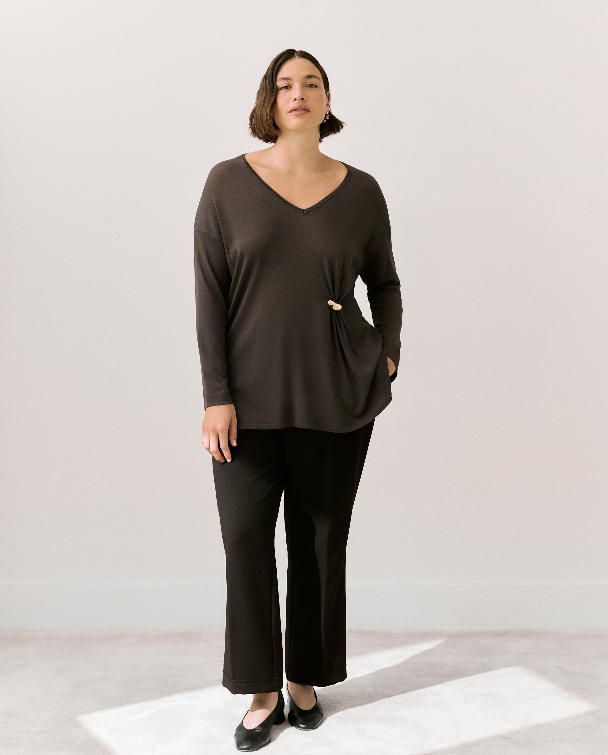 Camisola de Malha Lisa sem Mangas 830 Antracite-2