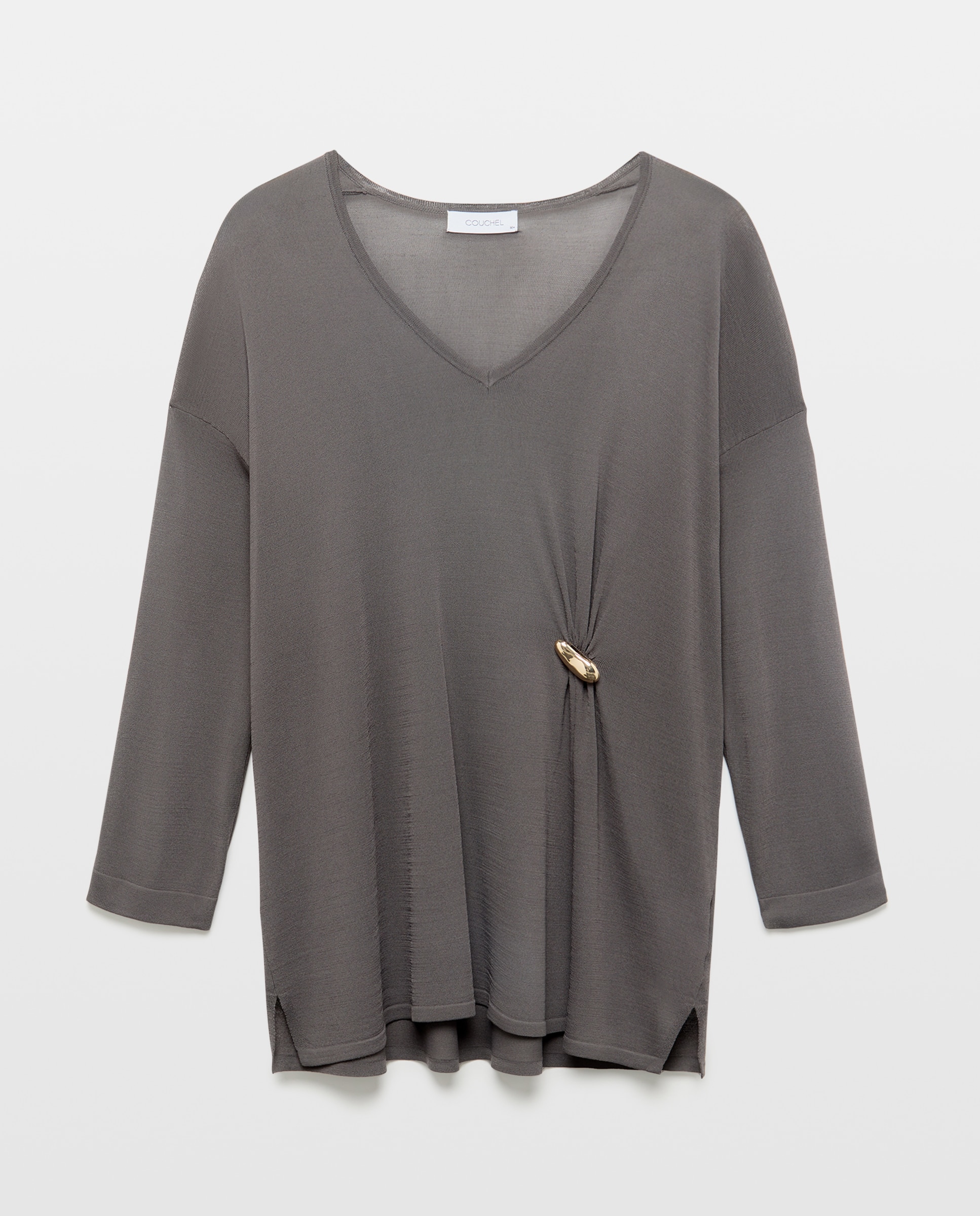Camisola de Malha Lisa sem Mangas 830 Antracite-4