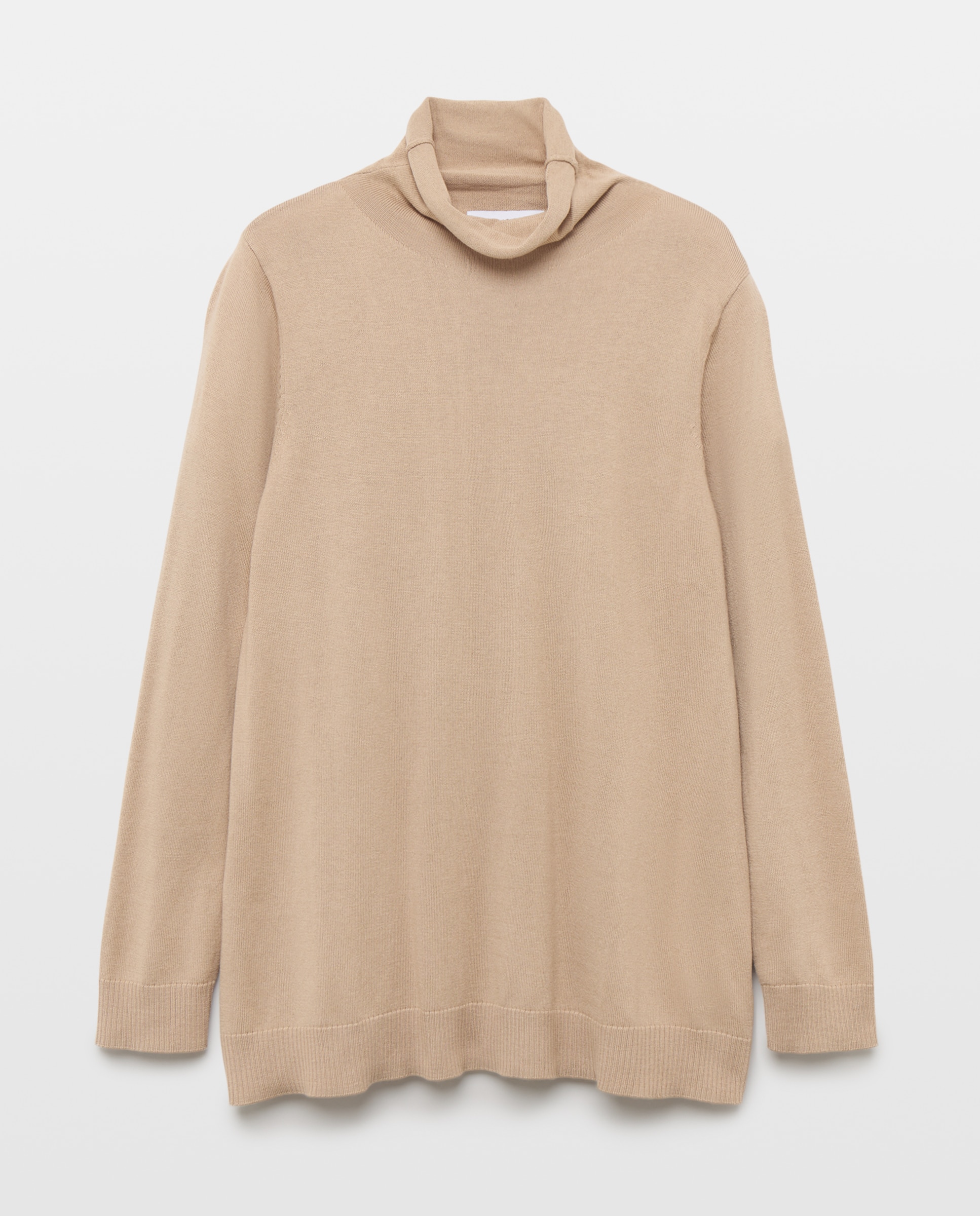 Camisola de Malha de Gola Alta Pegada 120 Cru-4