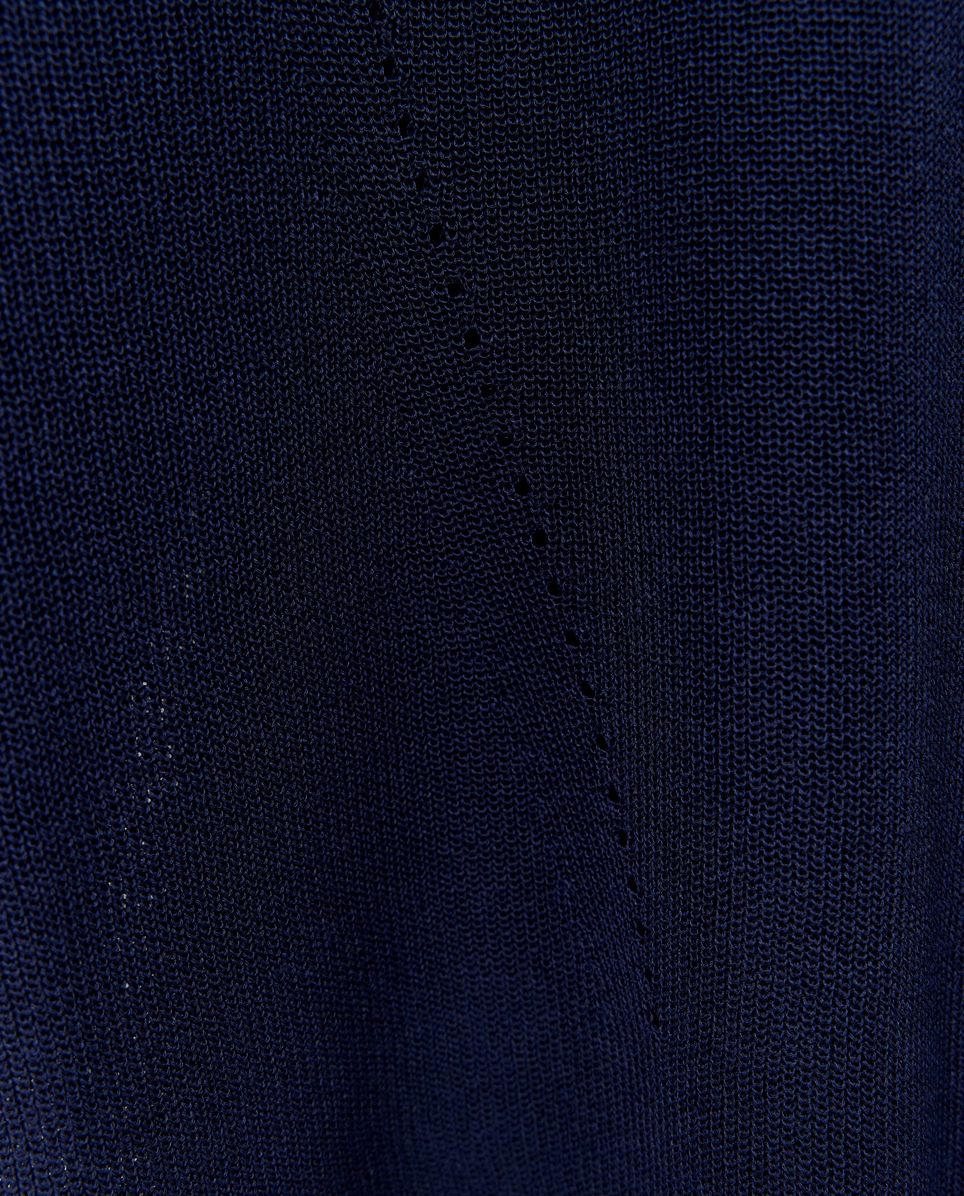 Camisola de Malha com Decote em Bico e Estrutura 430 Azul Escuro-6