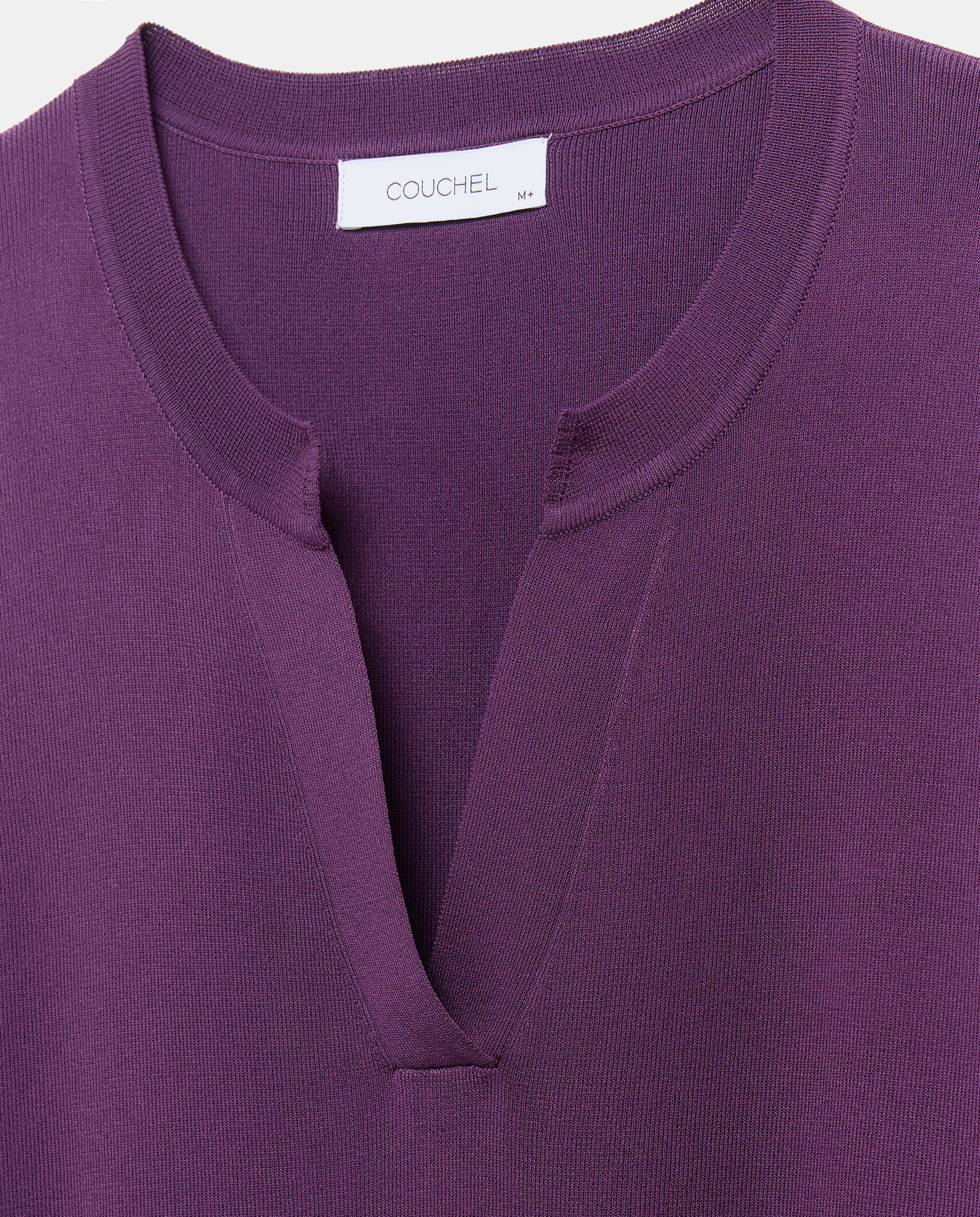 Camisola de Malha de Poliéster Lisa Roxo-6