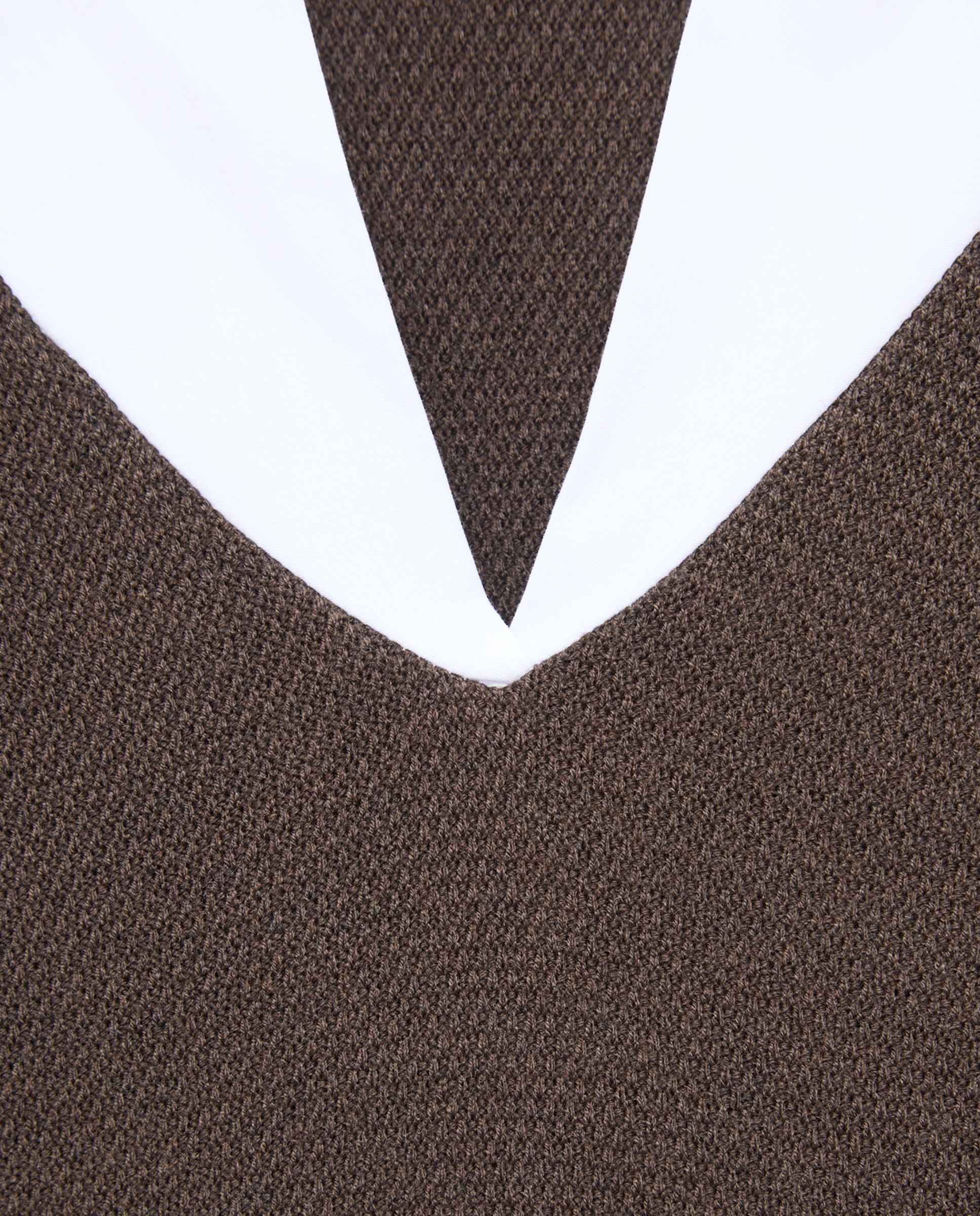 Imagen 5 de Jersey de mujer con cuello pico - Couchel - Marrón Marrón