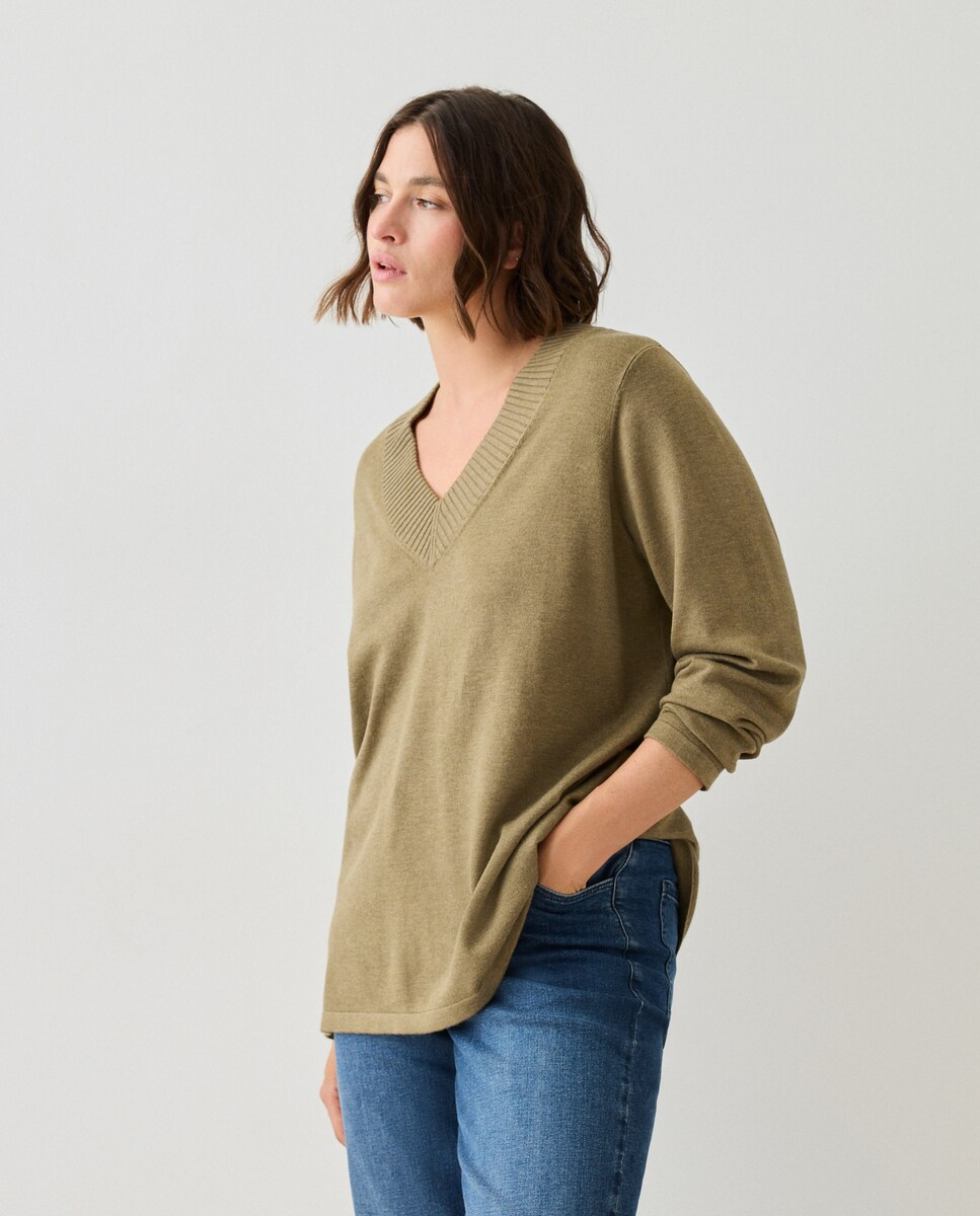 Imagen 0 de Jersey de mujer con cuello barco 291 Berenjena
