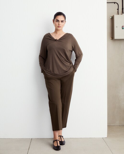 Imagem 0 de Calças regular de algodão