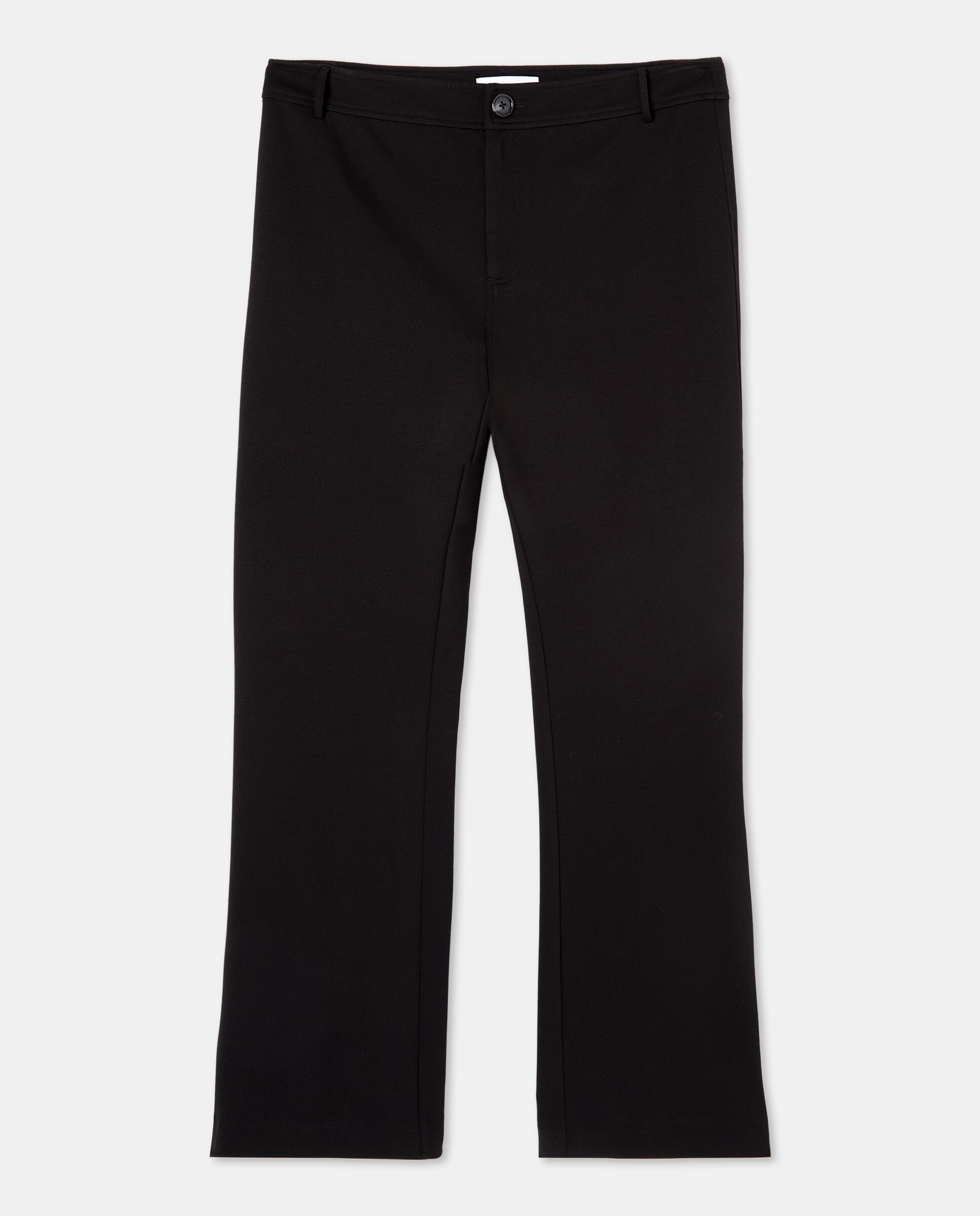 Calças Lisas de Viscose Preto-4