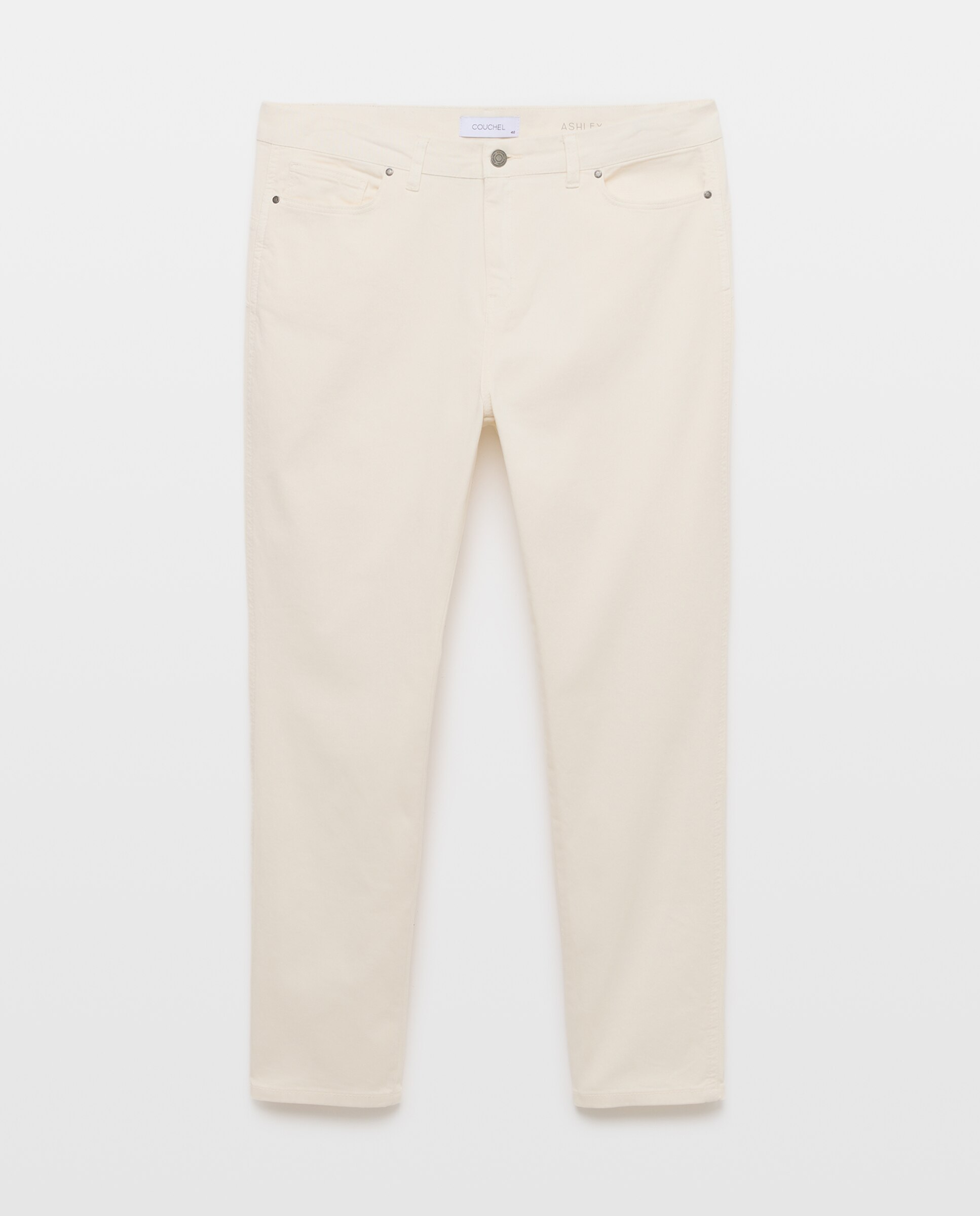 Calças Push-Up com Cinco Bolsos 120 Cru-5