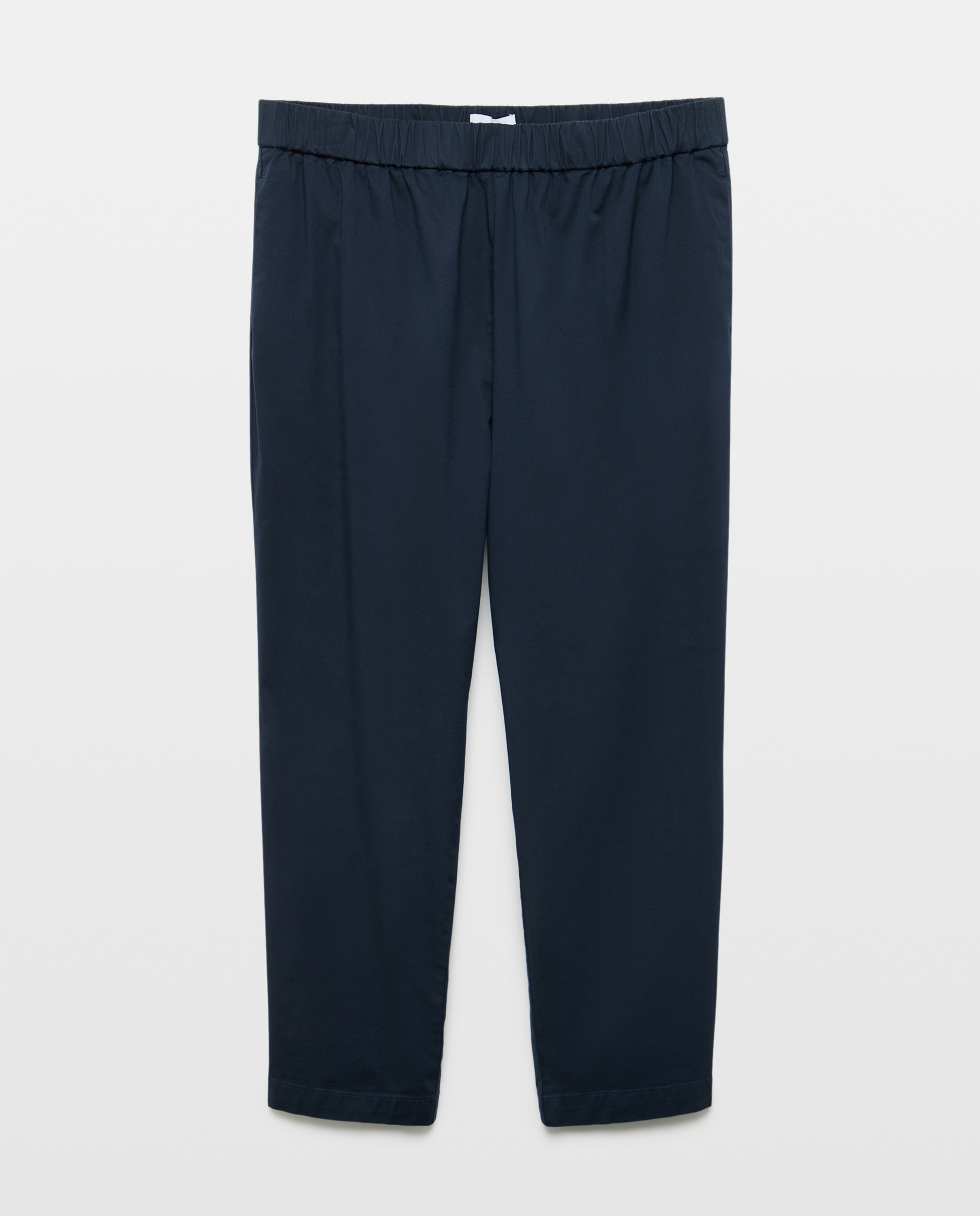 Pantalón liso recto de mujer - Couchel - Azul marino Azul marino-4