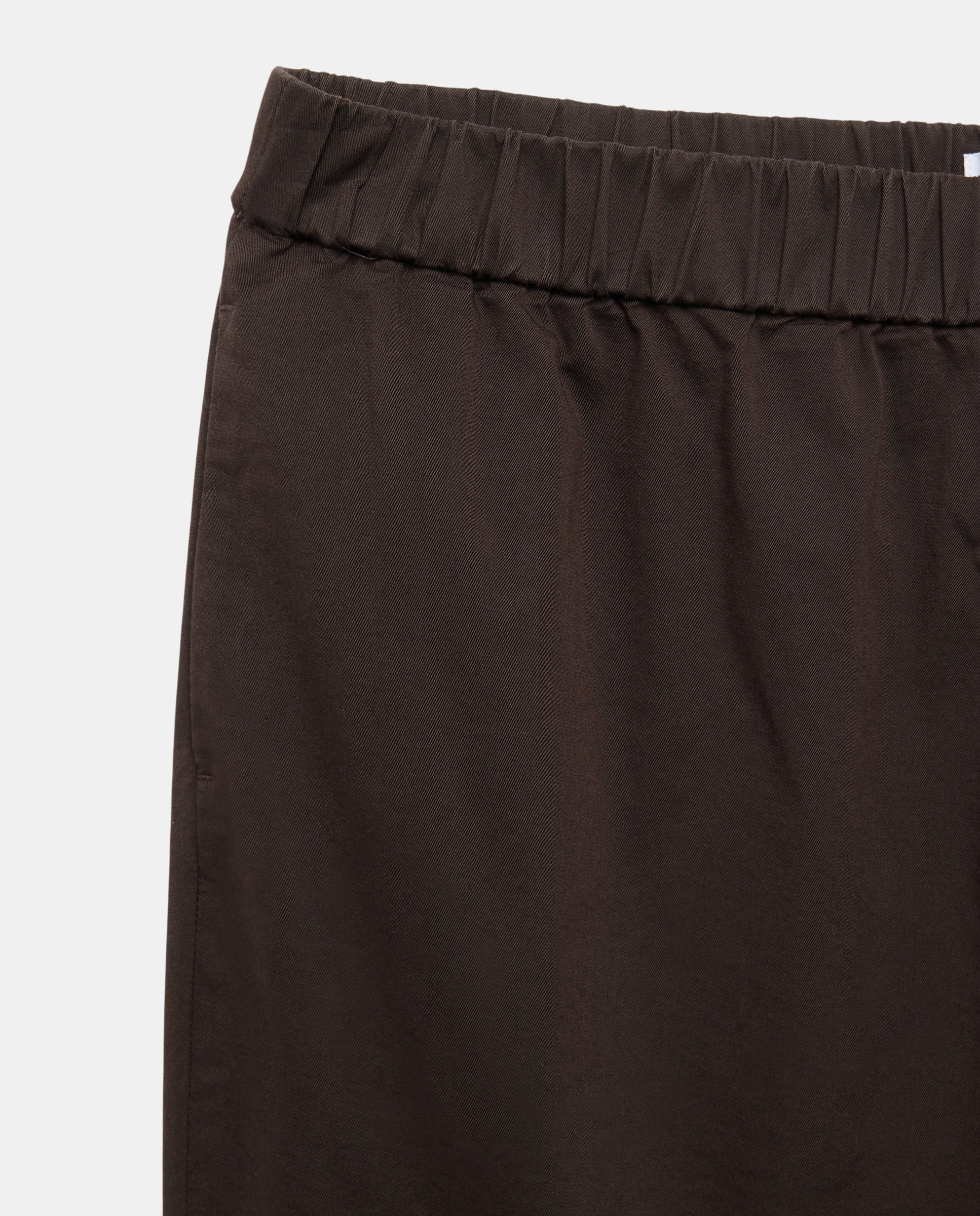 Calças de Culotte de Algodão Castanho-5