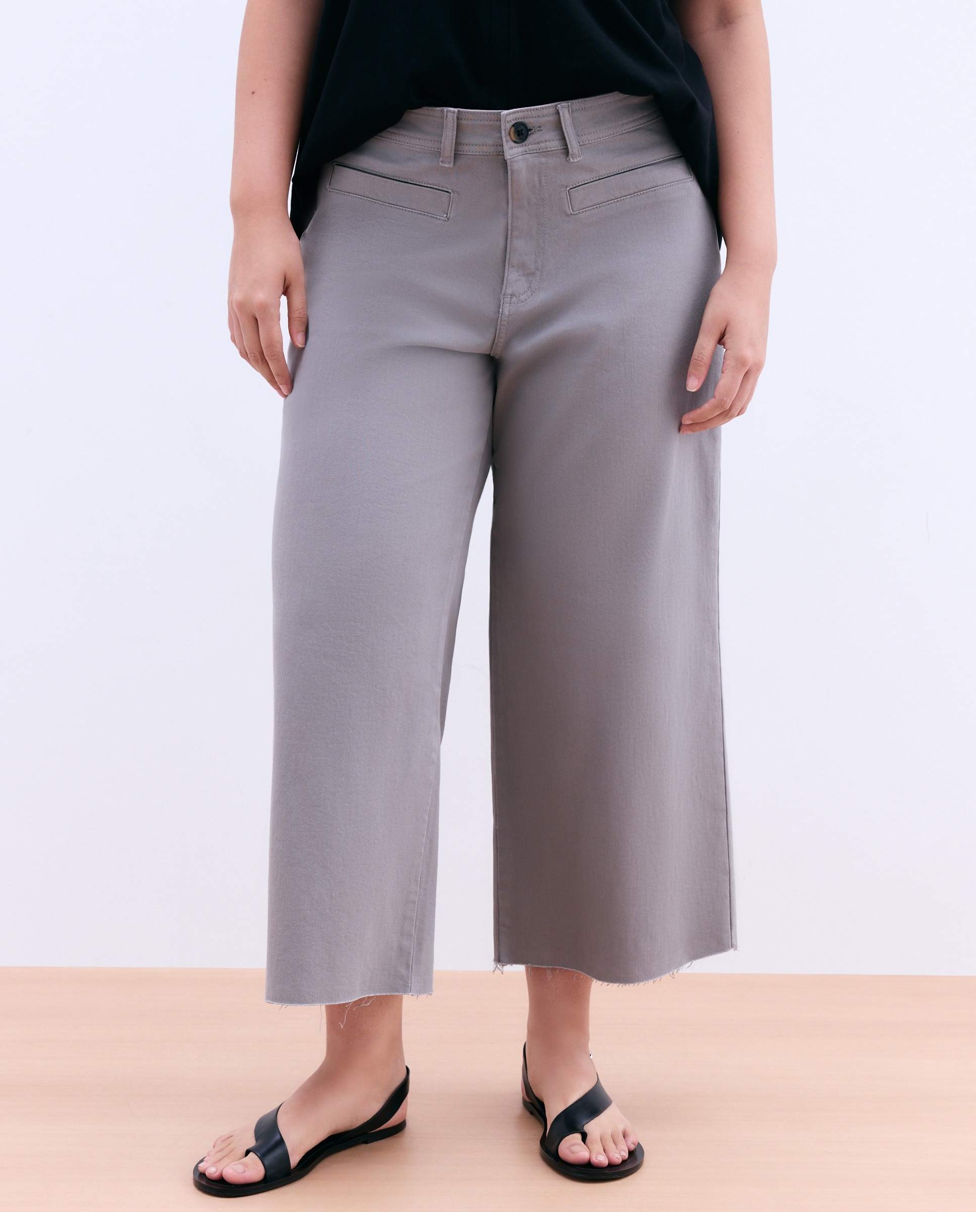 Vaquero culotte de mujer - Couchel - 820 Gris medio 820 Gris medio-2