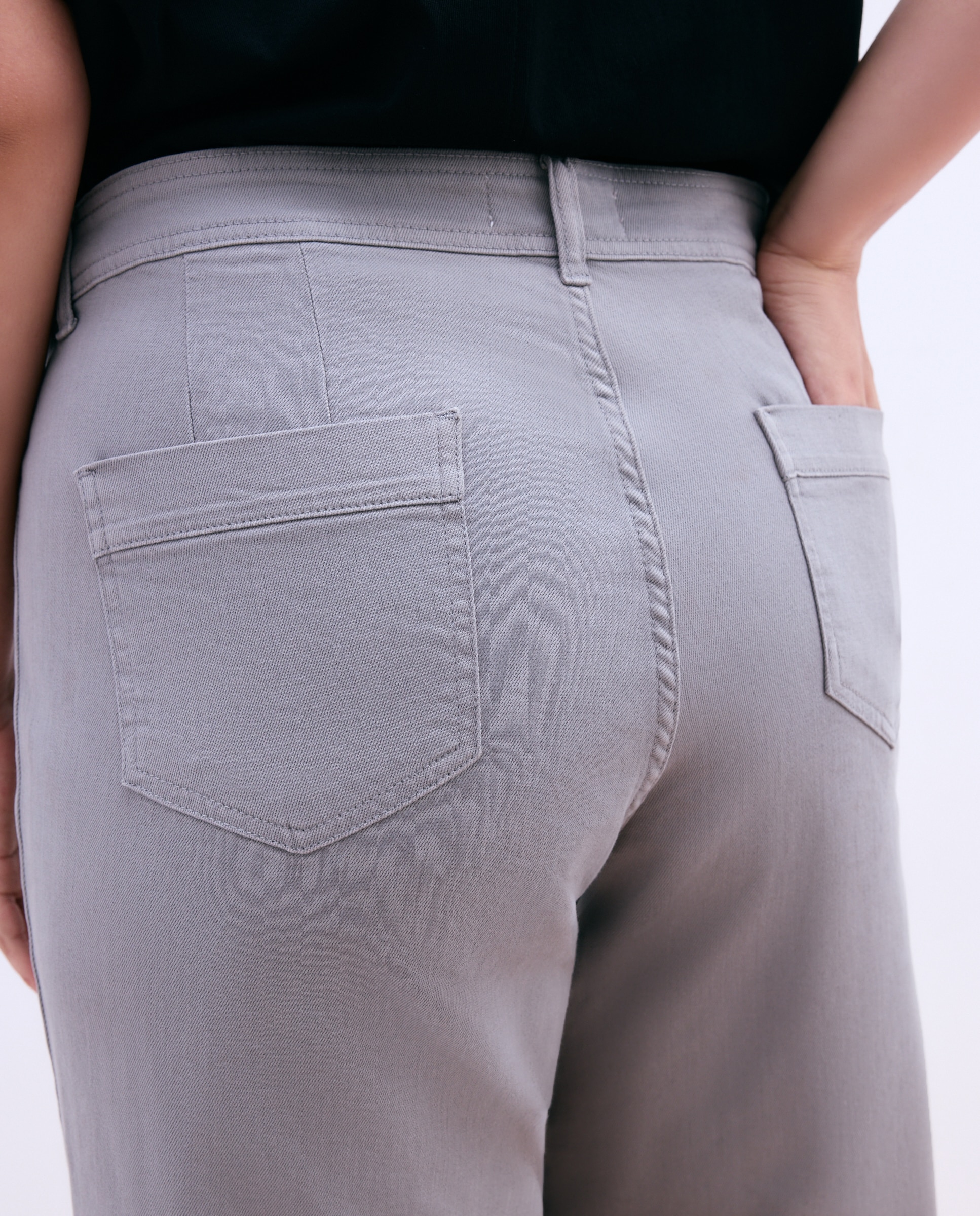 Vaquero culotte de mujer - Couchel - 820 Gris medio 820 Gris medio-4