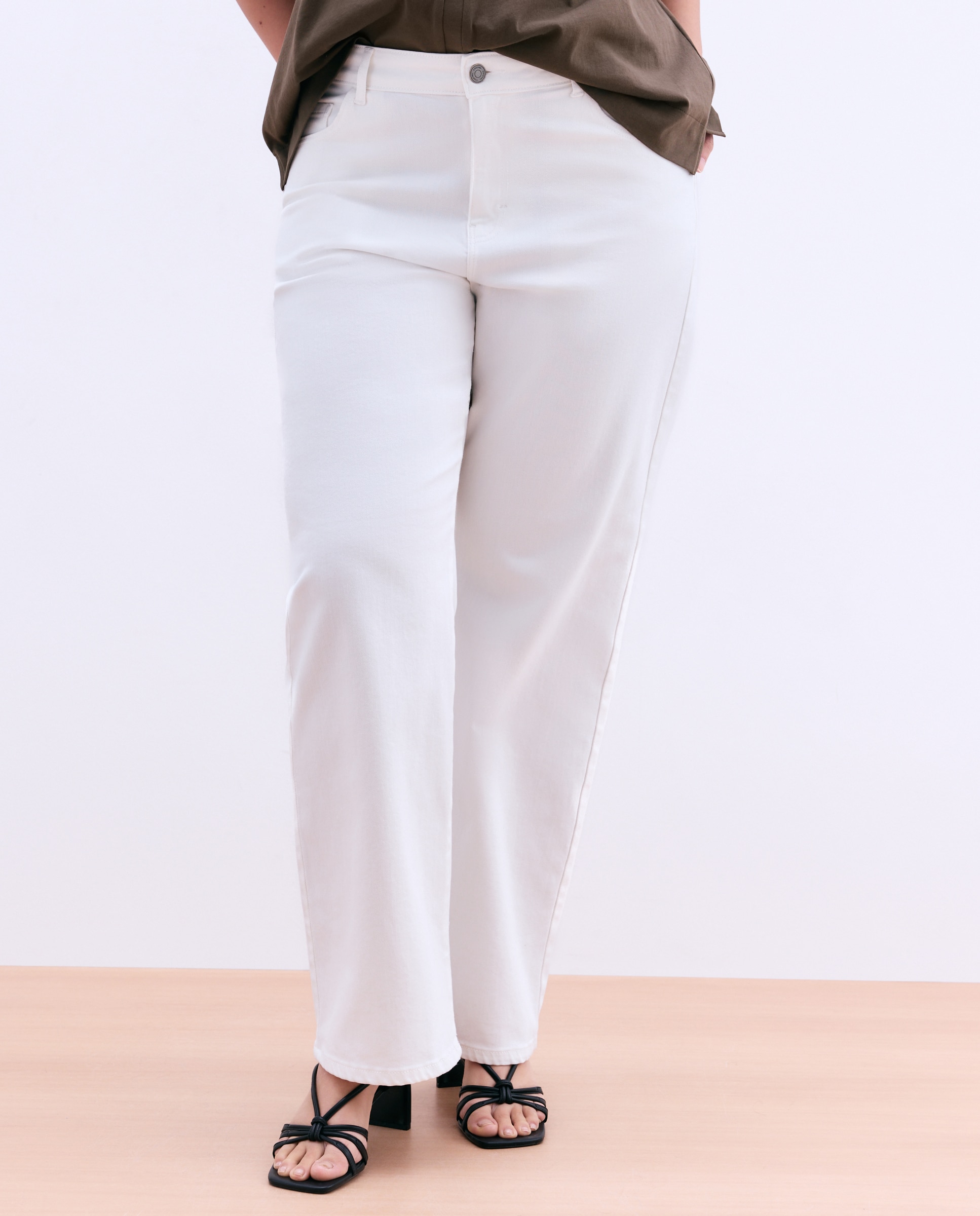 Pantalón wide leg - Couchel - 120 Crudo 120 Crudo-2