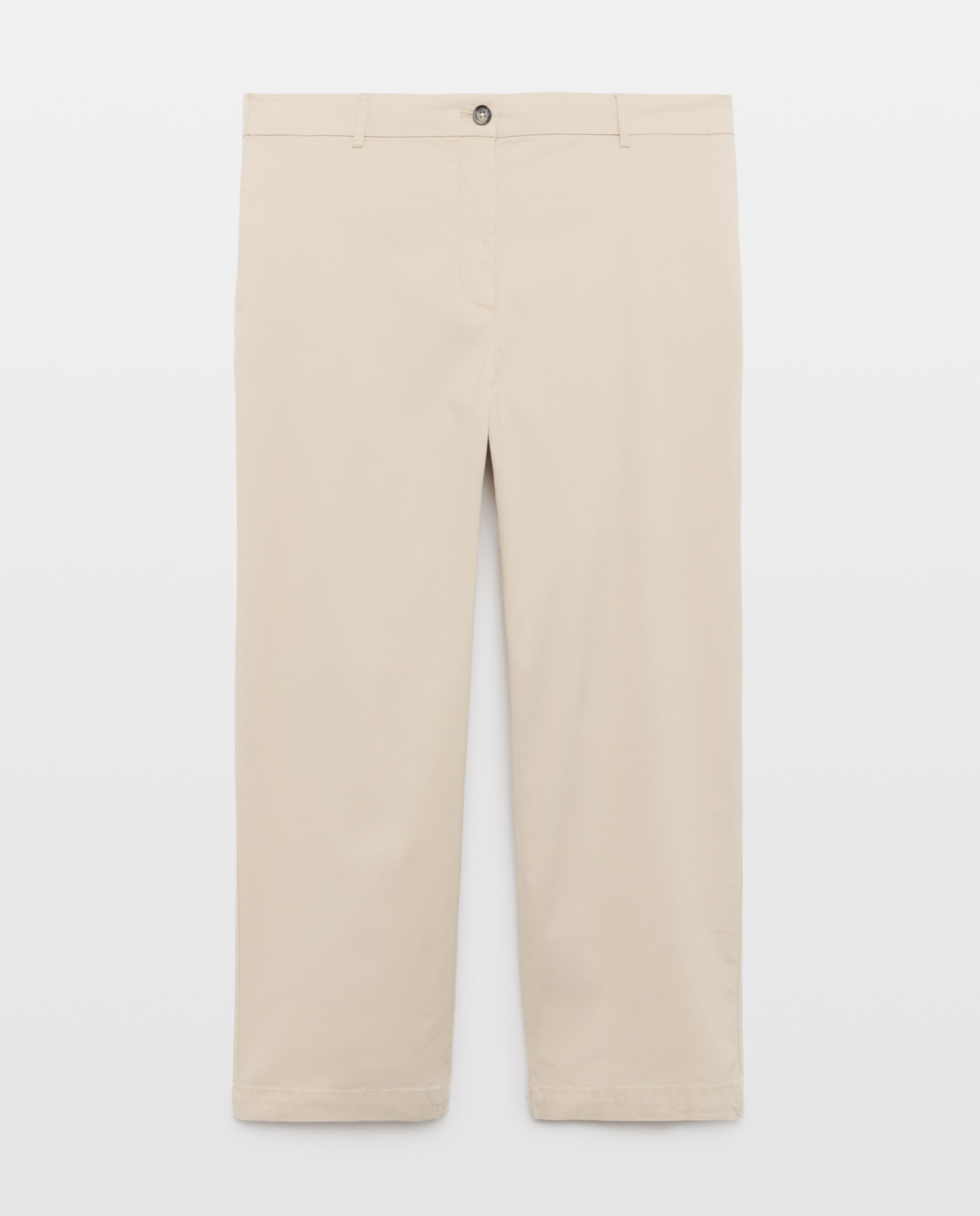 Pantalón ancho liso de mujer - Couchel - Tostado Tostado-5
