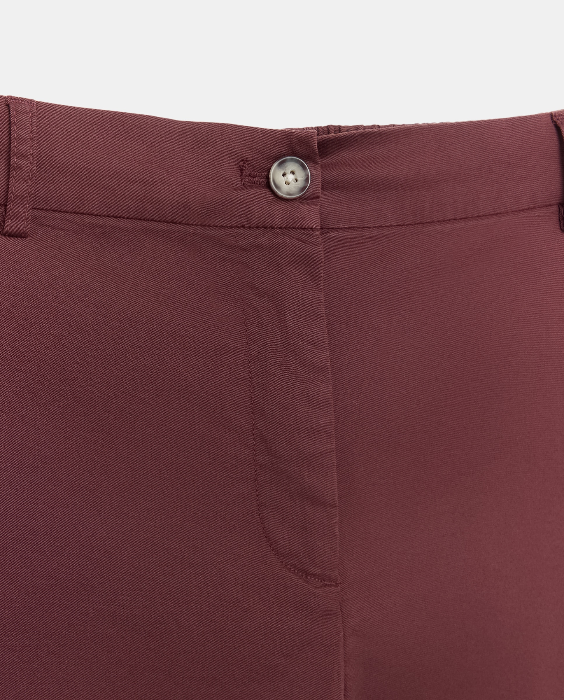 Pantalón ancho liso de mujer - Couchel - Burdeos Burdeos-5