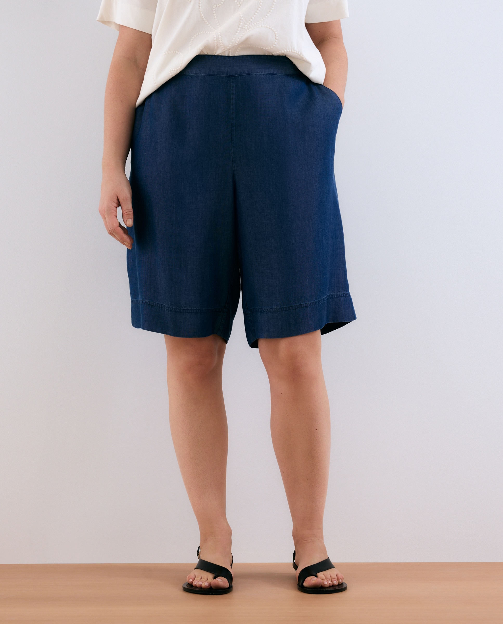 Bermudas de Lyocell 400 Azul-2